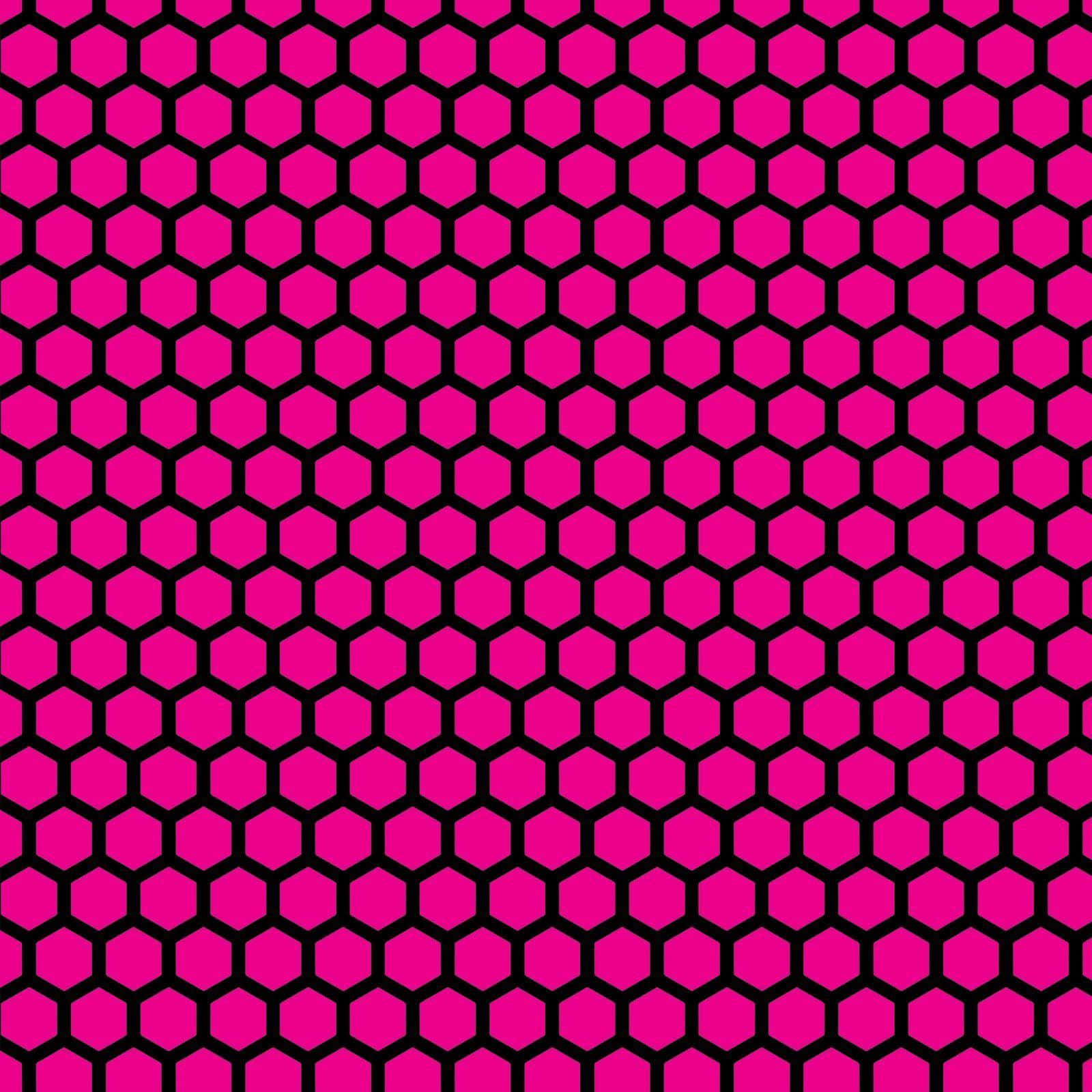 neon pink, vibrant pink, hexagons, HD Desktop Wallpaper