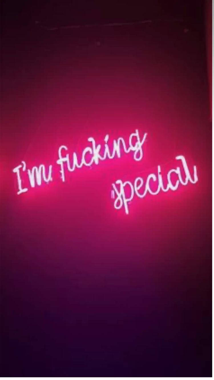 Pink Neon Aesthetic, I'm fucking special, glowing pink neon sign, HD Phone Wallpaper