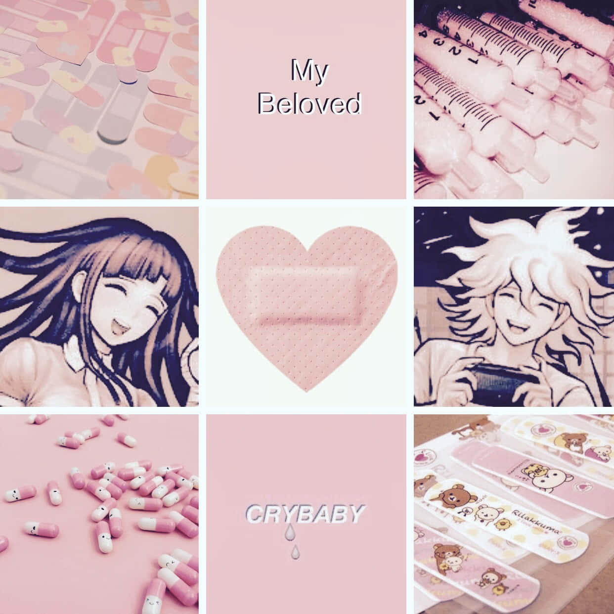 Pink Nurse Aesthetic, pastel pink, anime characters, SD Desktop Wallpaper
