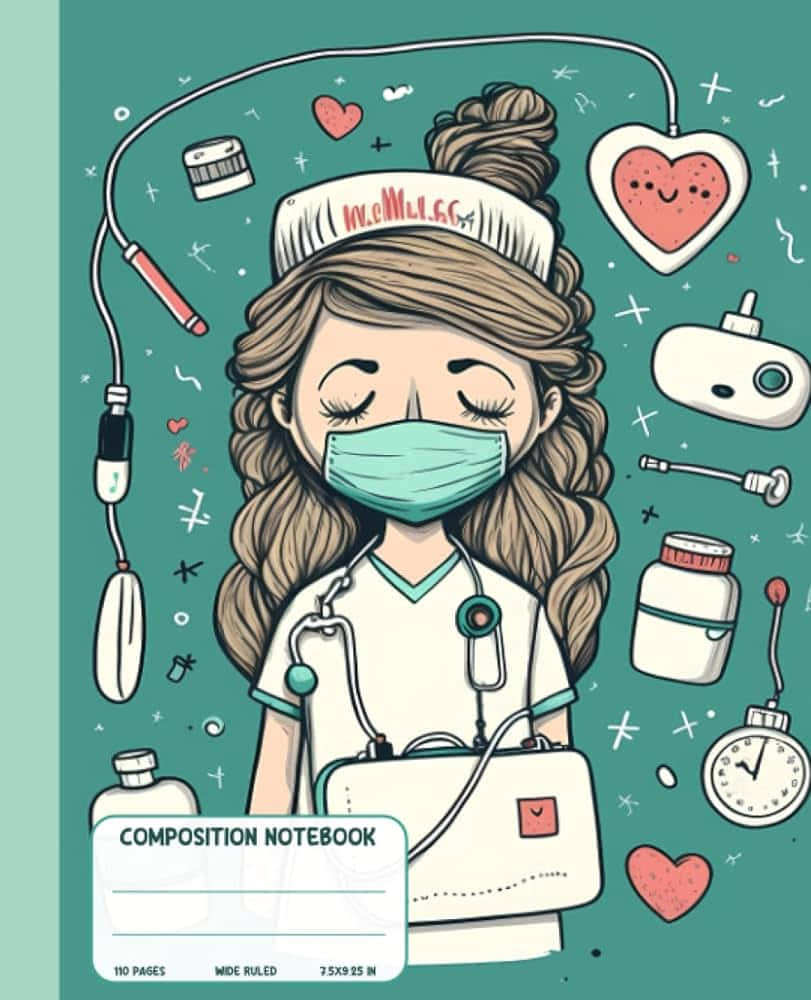 nurse aesthetic, cartoon nurse, closed eyes, SD Phone Wallpaper