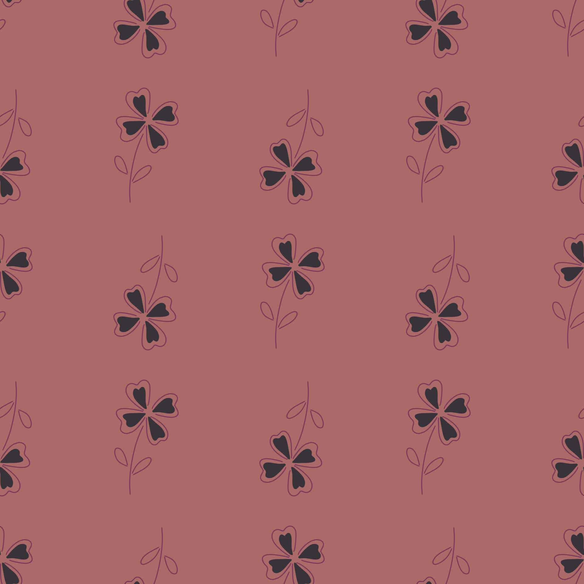 pale pink floral pattern, four-petal flowers, dark pink, Full HD Desktop Wallpaper