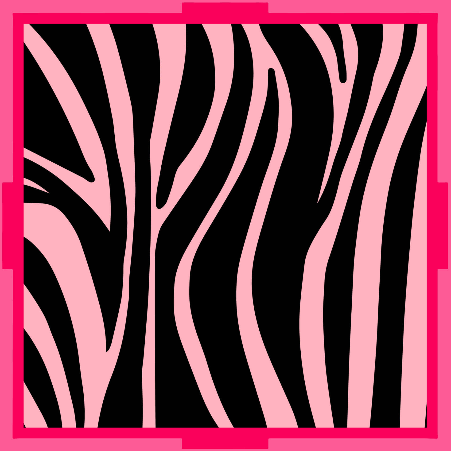 Pink Zebra Print Pattern, black and light pink waves, framed zebra stripe pattern, Full HD Desktop Wallpaper