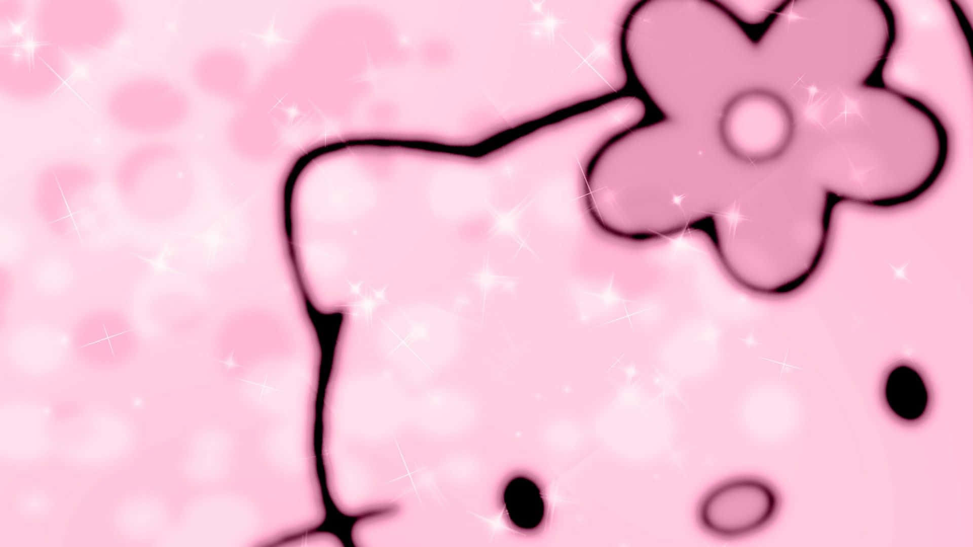 pink sparkling flower pattern, soft pink background, sparkling glitter, Full HD Desktop Wallpaper