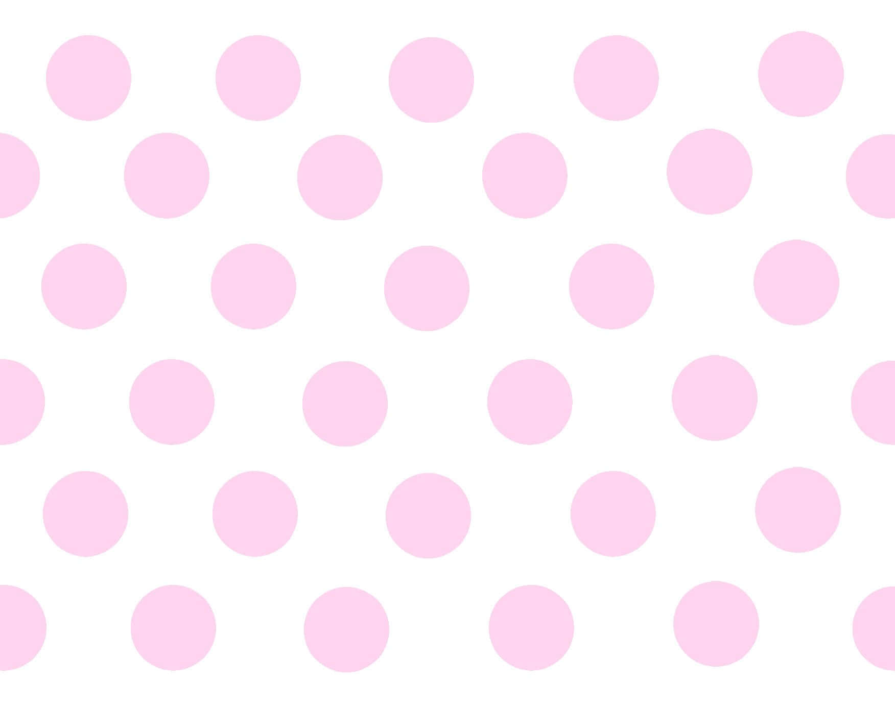 pink polka dot, white background, evenly spaced, HD Desktop Wallpaper