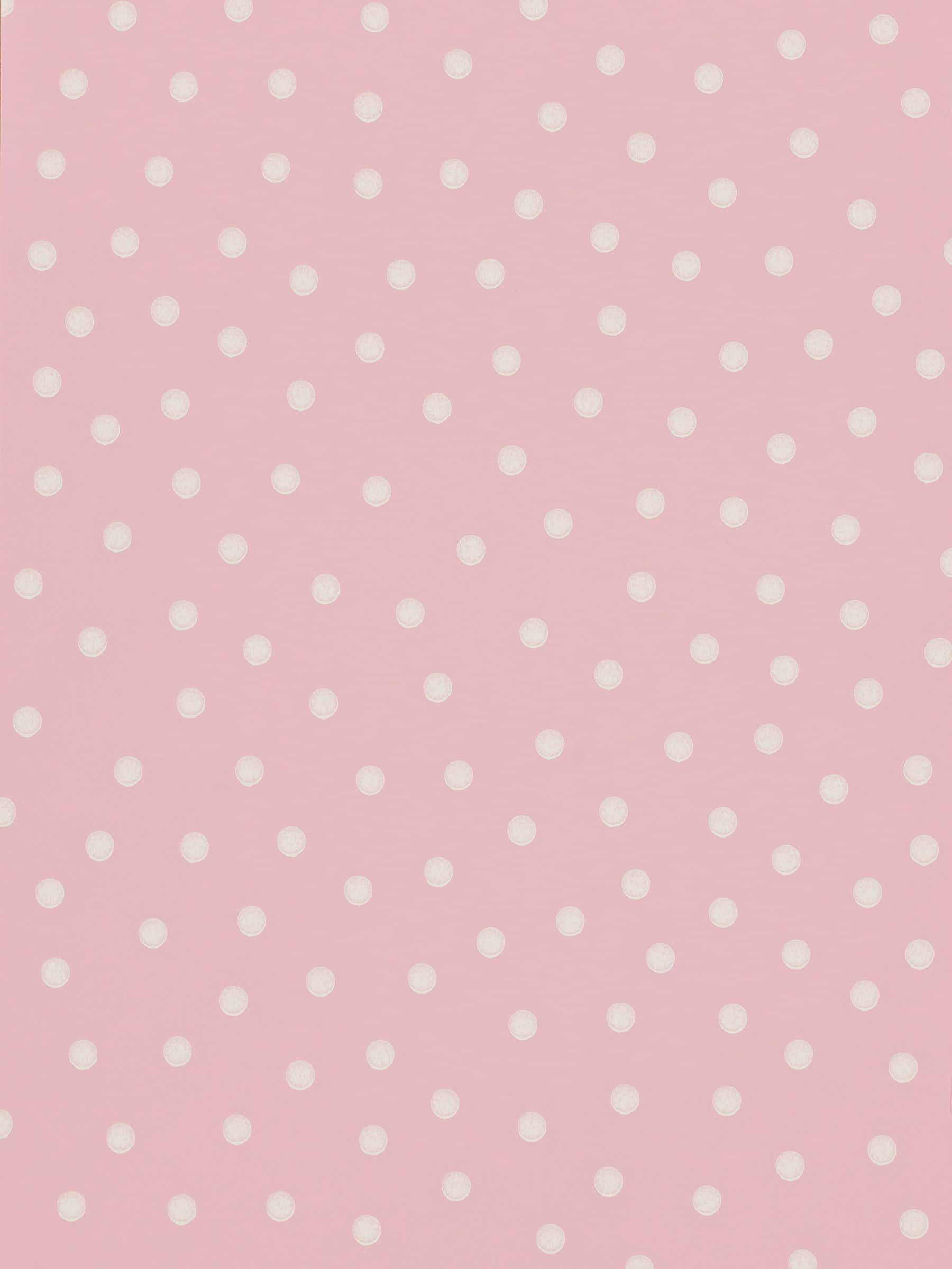 Pink Polka Dot, soft pink, white polka dots, Full HD Phone Wallpaper