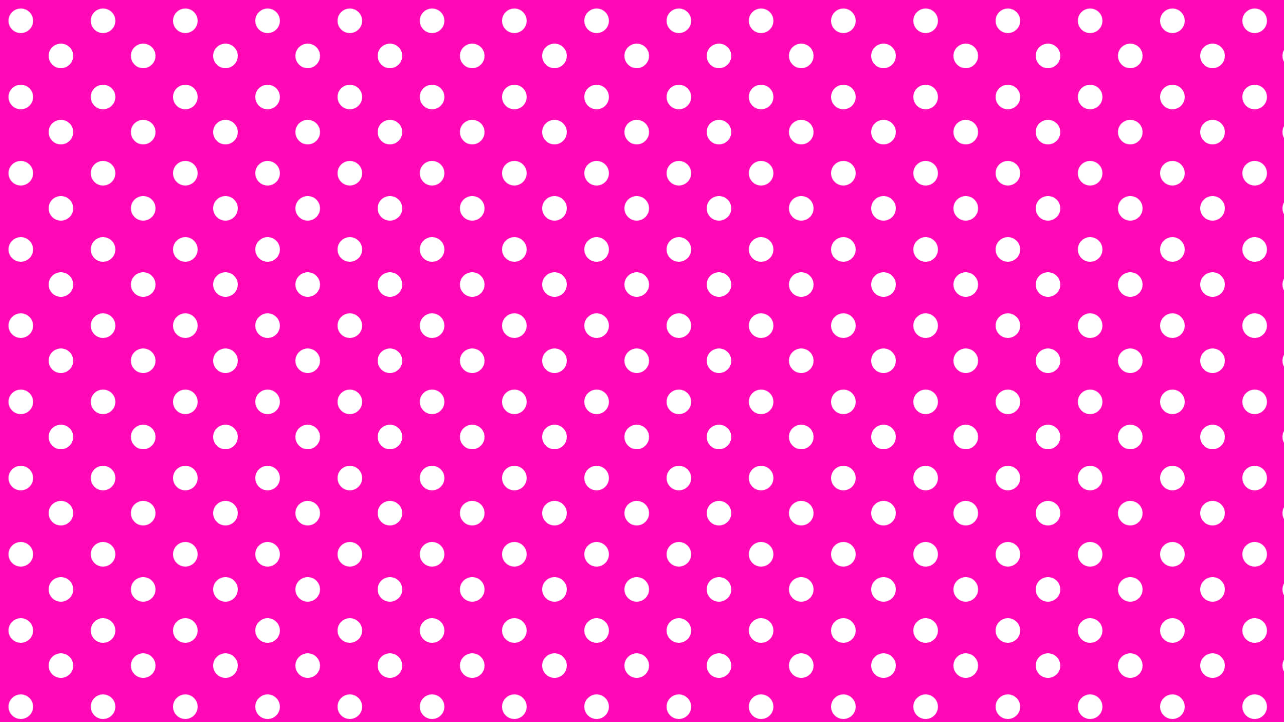 Pink Polka Dot, vibrant pink, white polka dots, 2K Desktop Wallpaper
