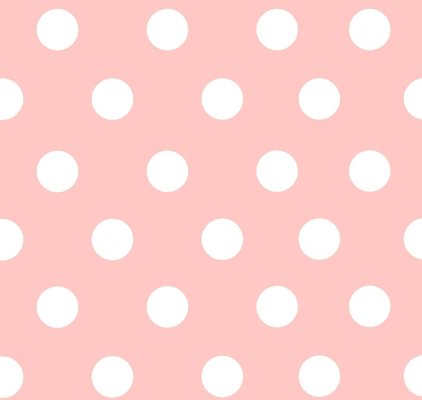 pink polka dot, soft pink background, white polka dots, HD Desktop Wallpaper