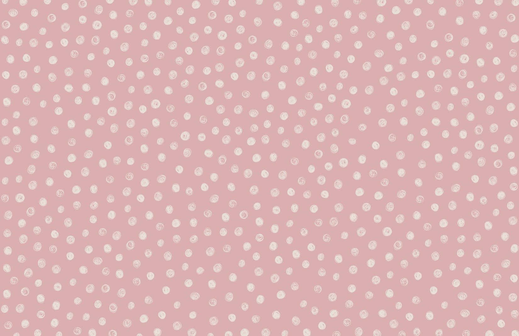 pink polka dot, soft pink background, white brushstroke dots, HD Desktop Wallpaper
