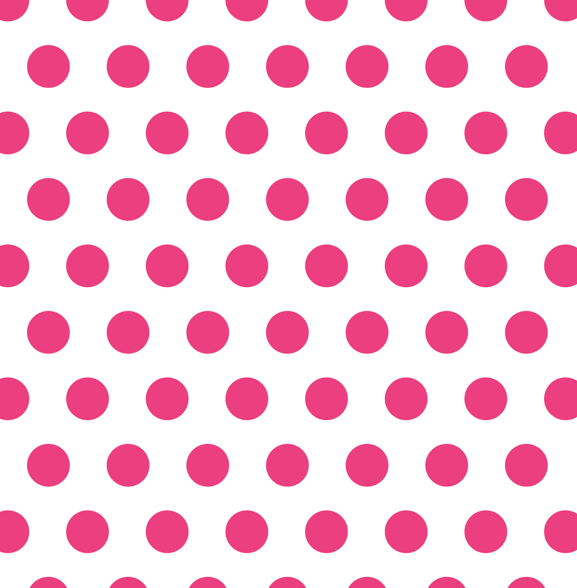 pink polka dot, white background, bright pink, Full HD Phone Wallpaper