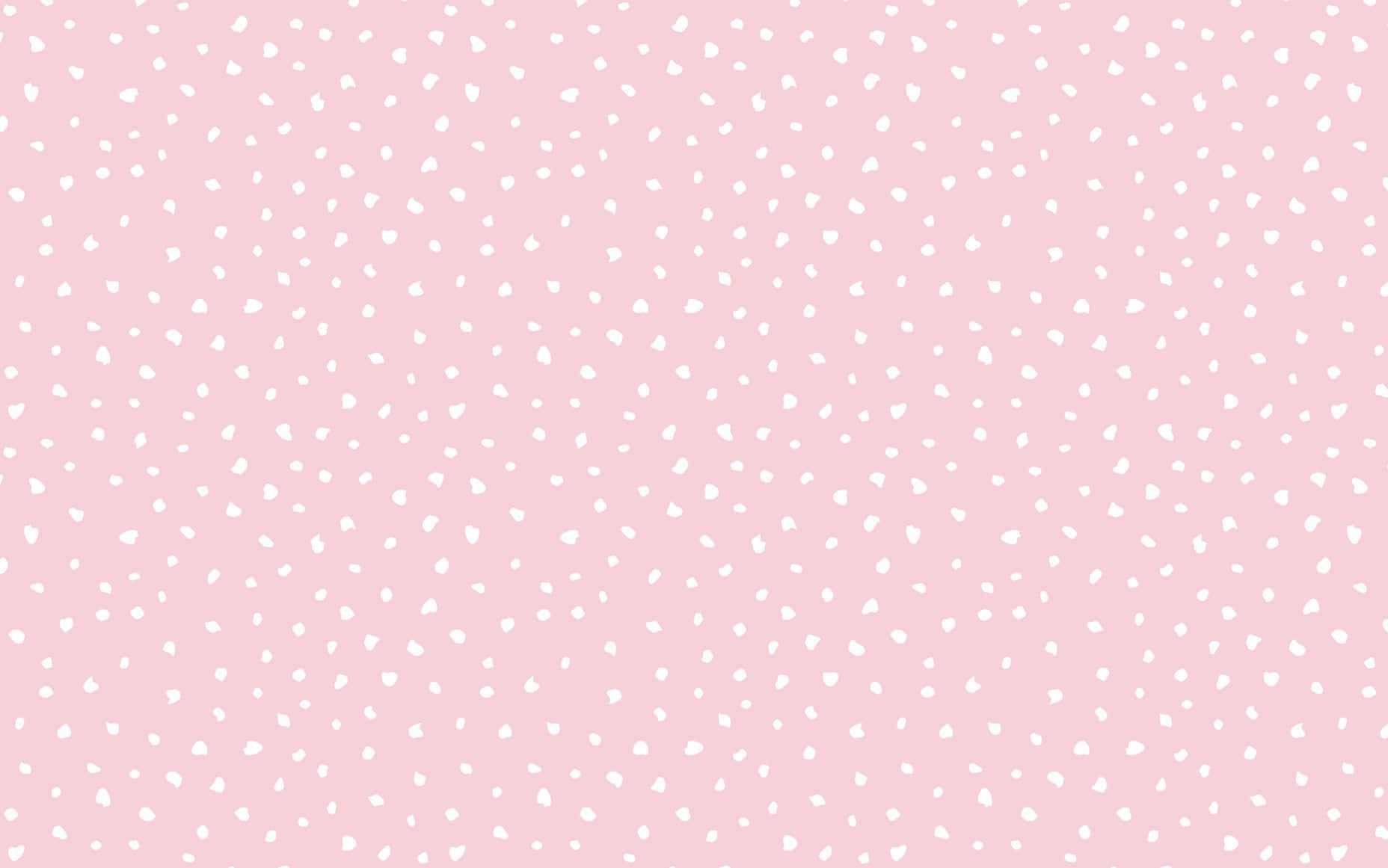 Pink Polka Dots, soft pink background, white abstract speckles, HD Desktop Wallpaper