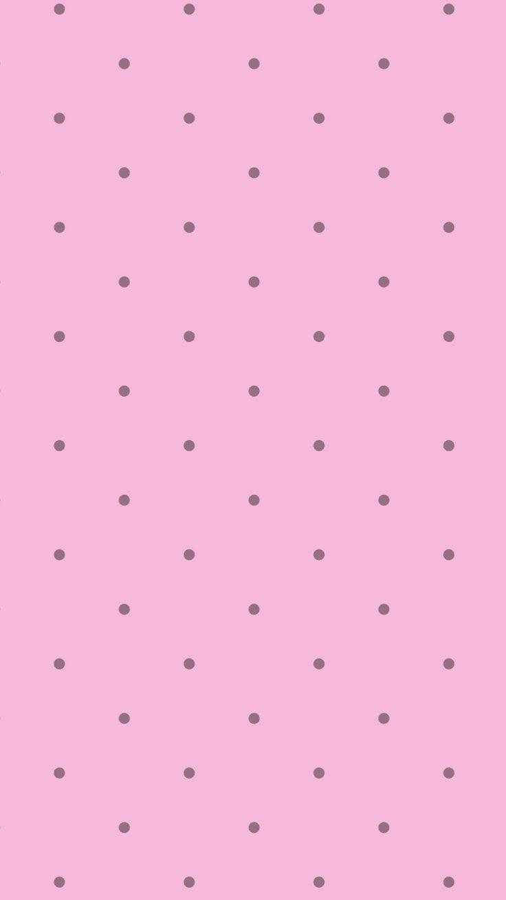 preppy pink polka dots, soft pink background, muted gray polka dots, HD Phone Wallpaper