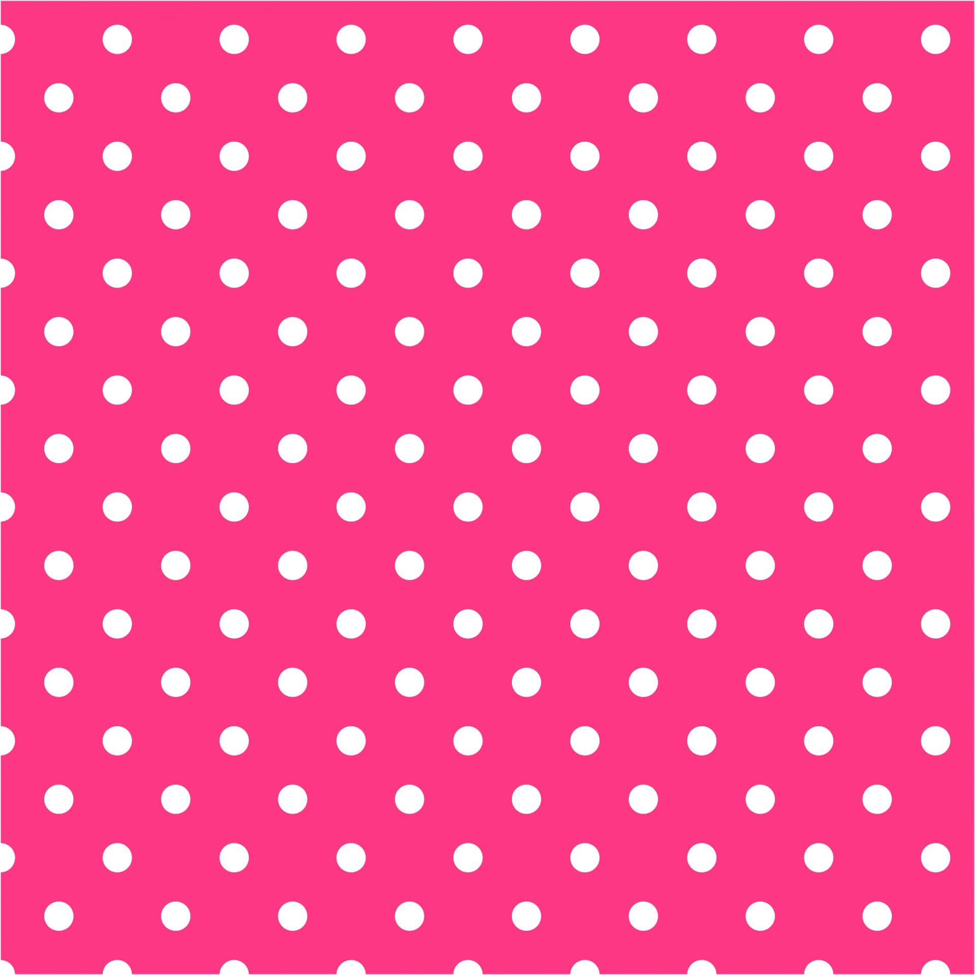 pink and white polka dot, vibrant pink background, evenly spaced white polka dots, Full HD Desktop Wallpaper