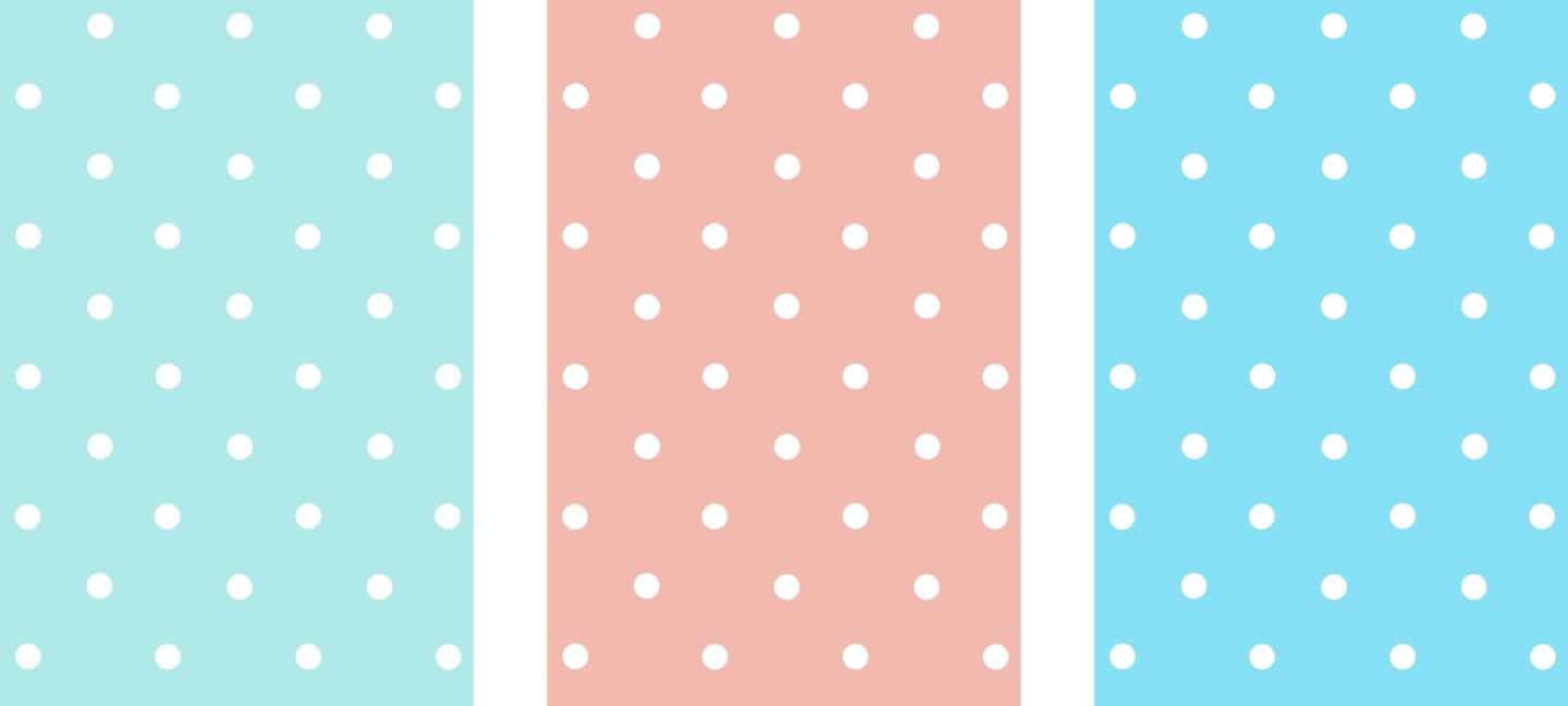 mint pink, sky blue, white dots, HD Desktop Wallpaper