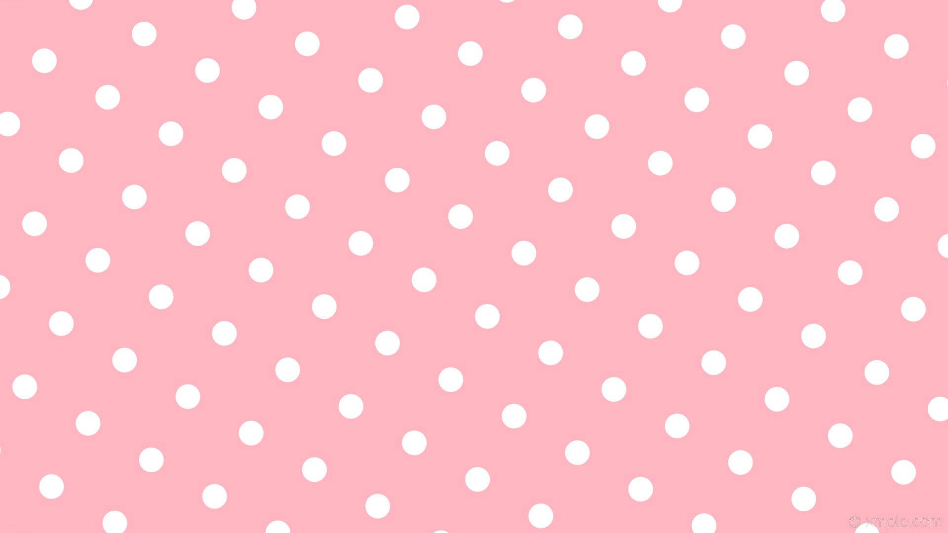 pink, white polka dots, soft pink background, Full HD Desktop Wallpaper