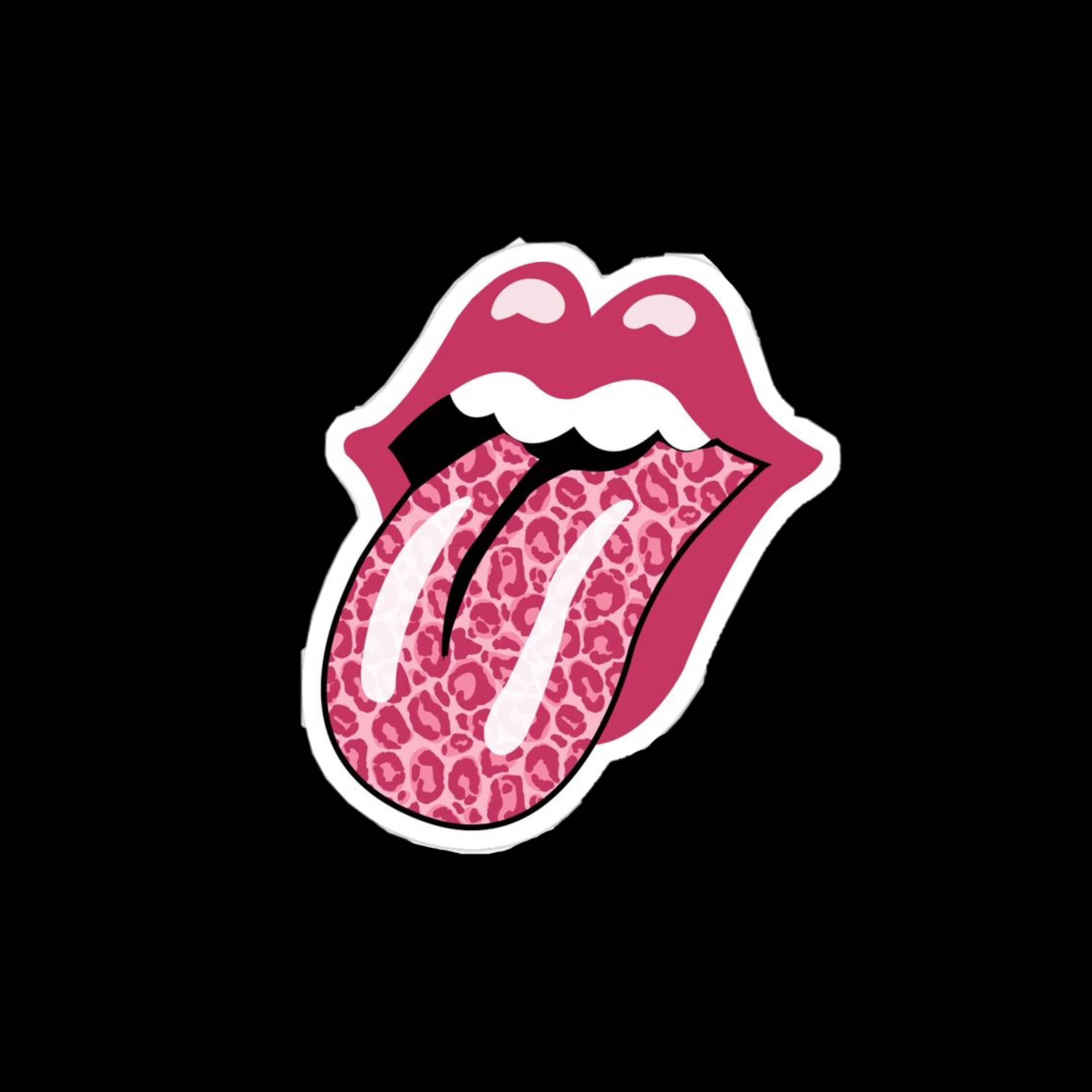 Pink Preppy Lips, bold pink leopard-print tongue, stylized lips, 2K Desktop Wallpaper