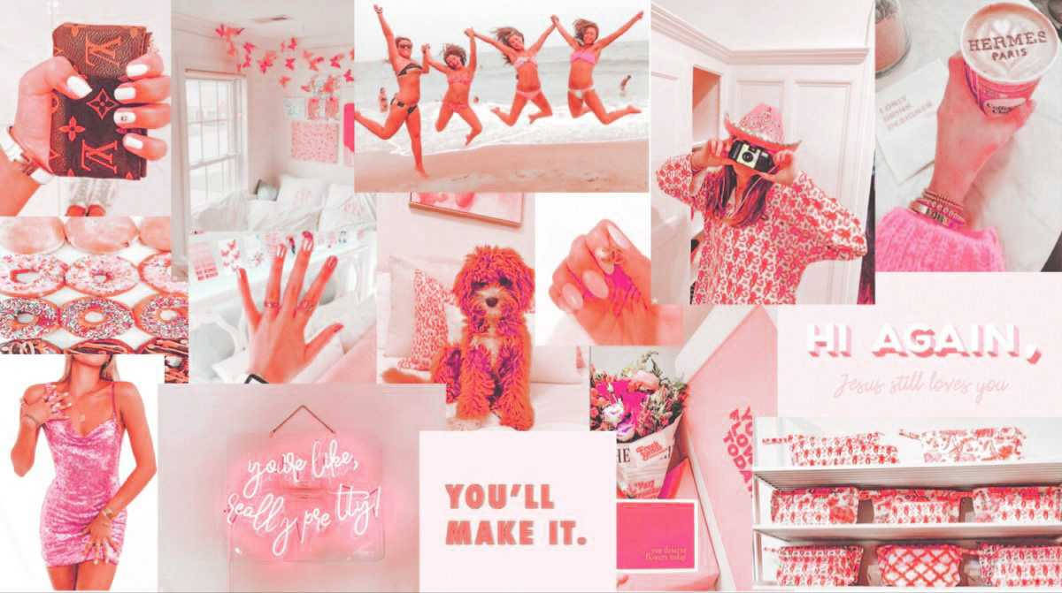 Pink Preppy, vibrant pink, fashion accessories, SD Desktop Wallpaper