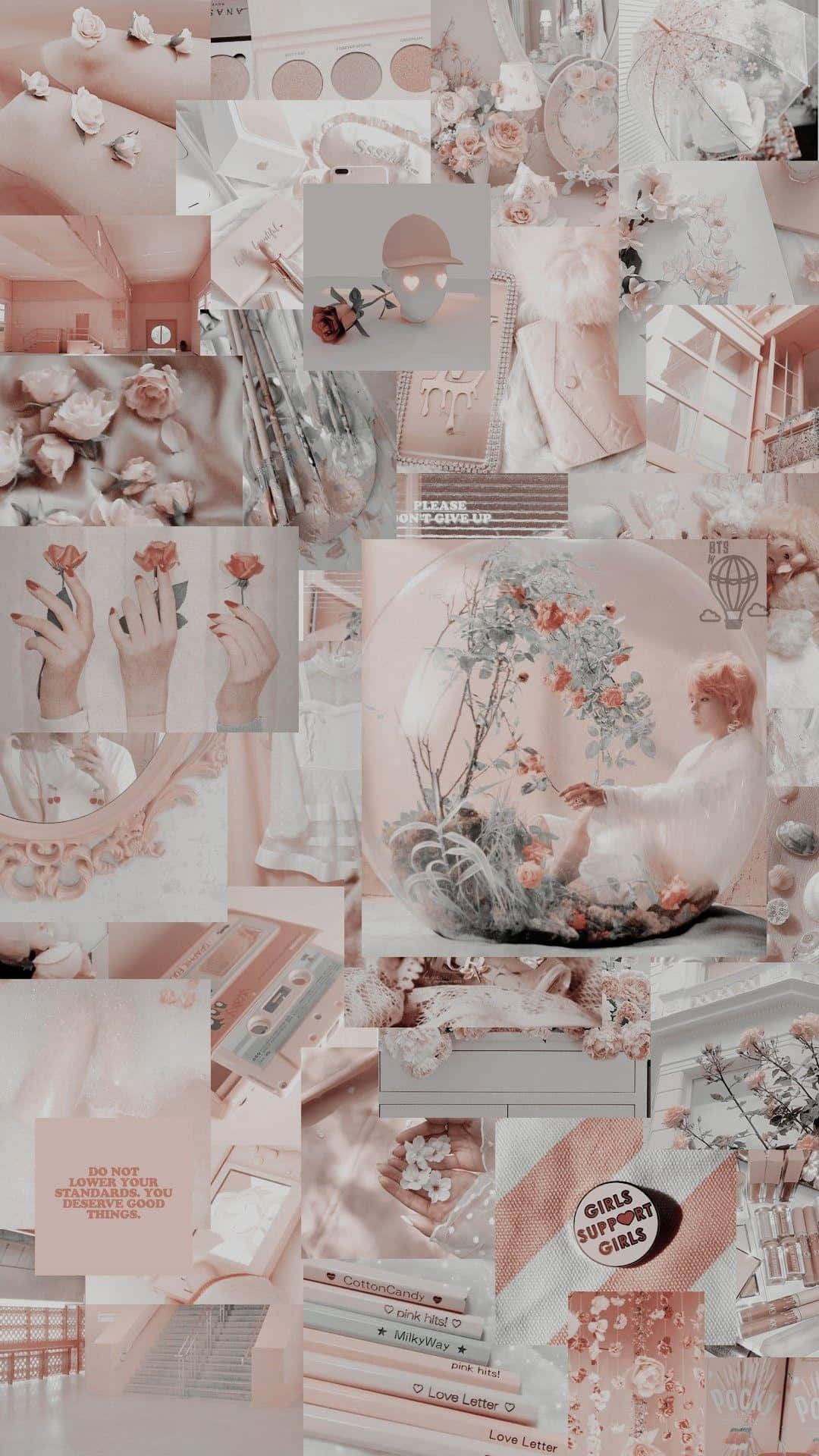 pink, white, rose gold, Full HD Phone Wallpaper