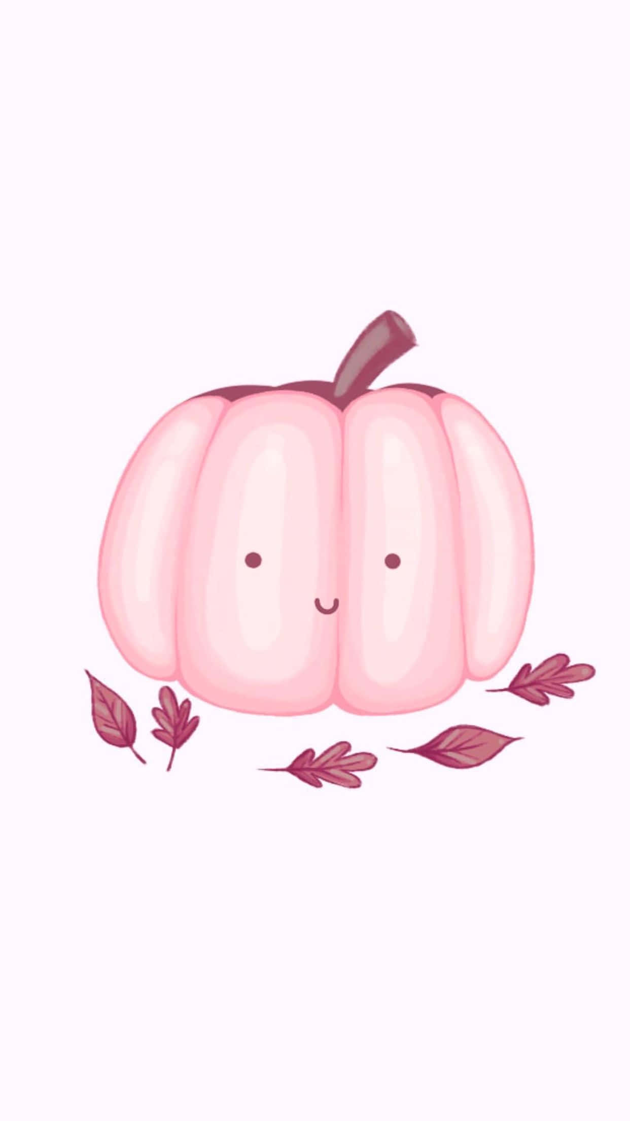 pink pumpkin, autumn pumpkin patch, smiling face, Full HD Phone Wallpaper