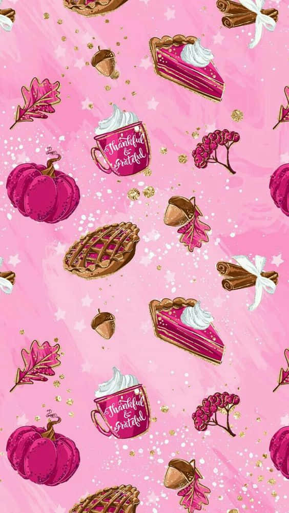 Pink Pumpkin, autumn-themed treats, pumpkin pies, SD Phone Wallpaper