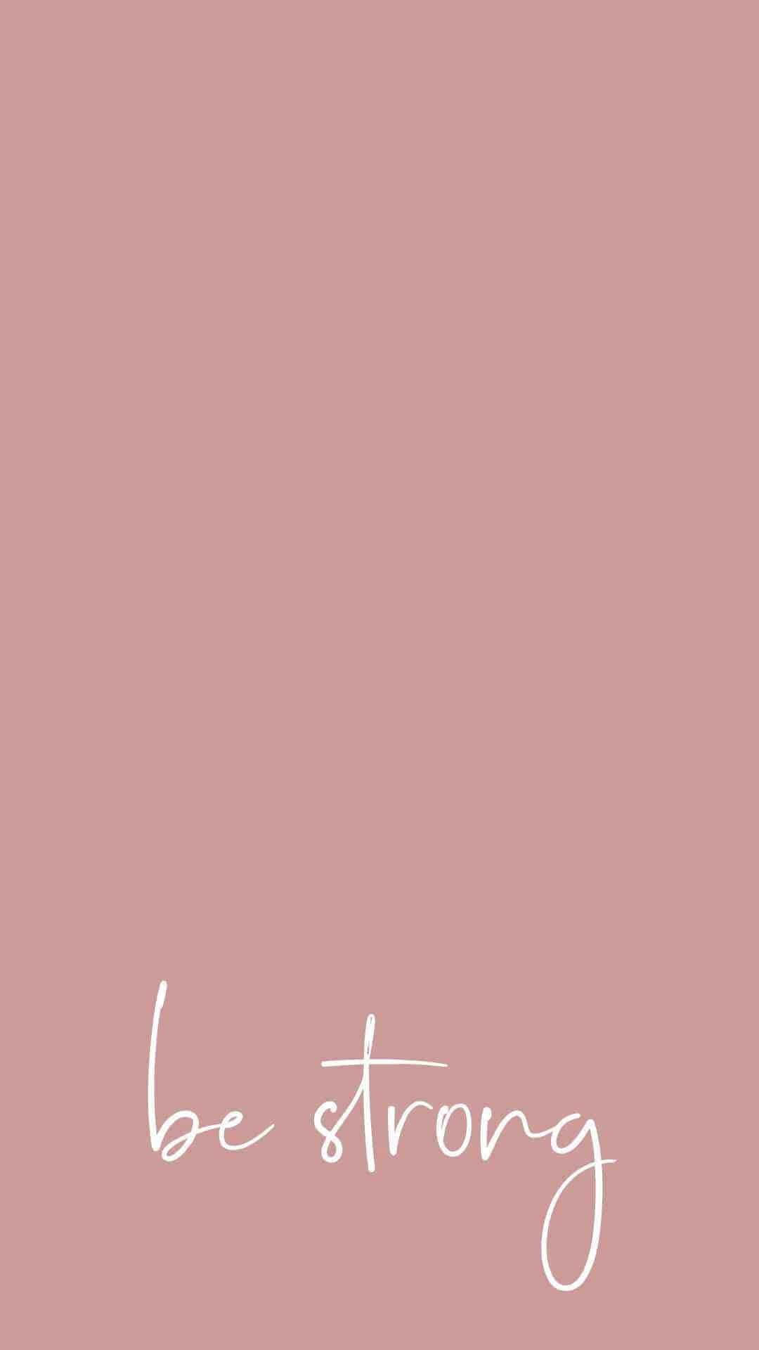 pink quote, minimalist pink background, elegant white cursive text, Full HD Phone Wallpaper