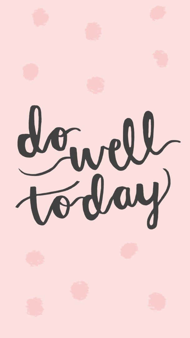 pink background, watercolor dots, black cursive text, SD Phone Wallpaper