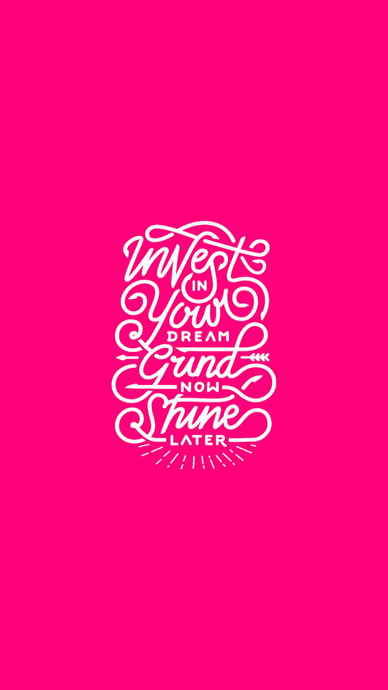 Pink Quote, Vibrant pink background, Elegant white calligraphy, HD Phone Wallpaper