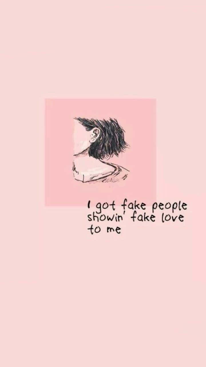 pink quote, soft pink background, minimalist sketch, HD Phone Wallpaper