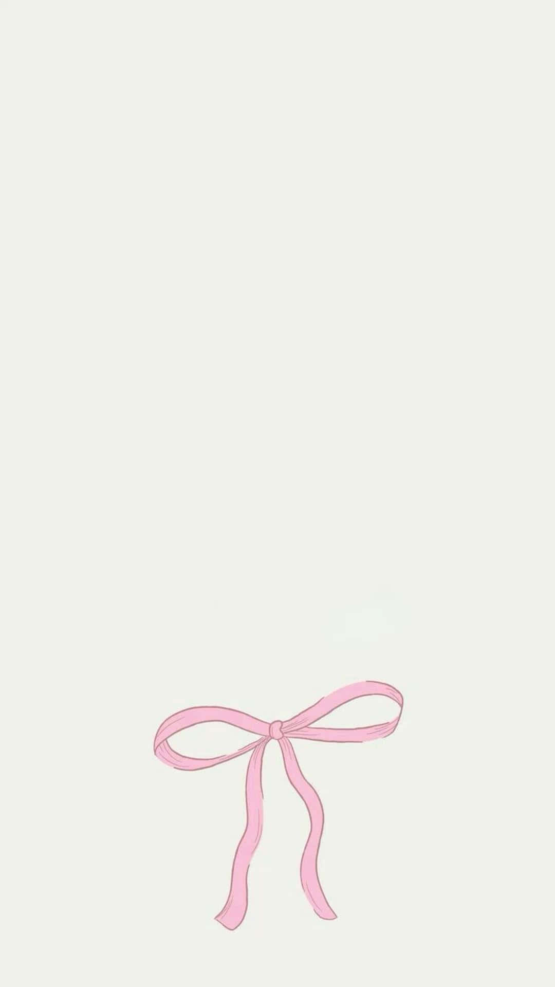 pink ribbon, delicate pink ribbon bow, trailing tails, Full HD Phone Wallpaper