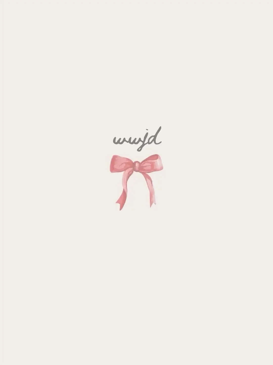 pink watercolor bow, soft shading, elegant gray cursive text, HD Phone Wallpaper