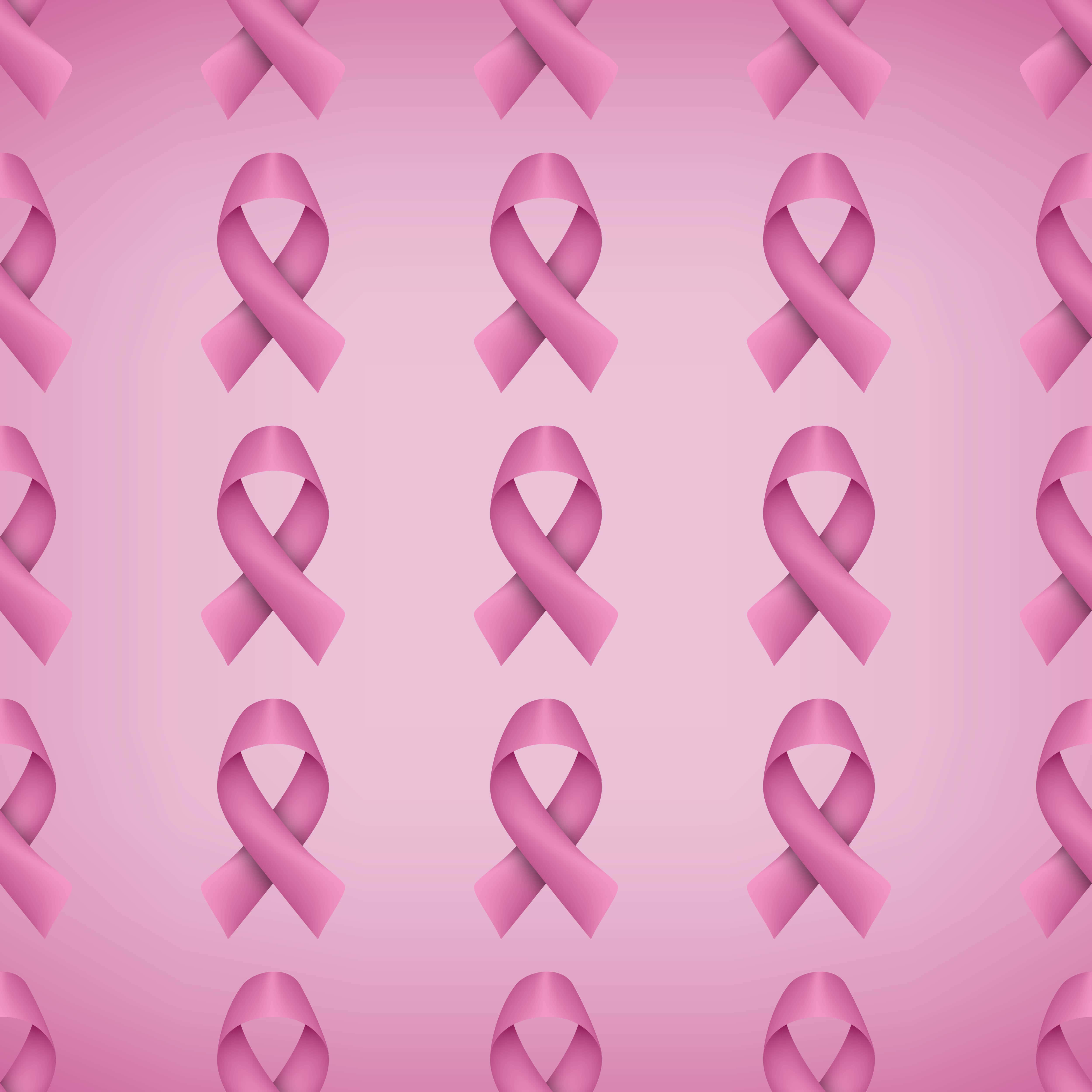Pink Ribbon, breast cancer awareness ribbons, soft gradient pink background, 4K Desktop Wallpaper