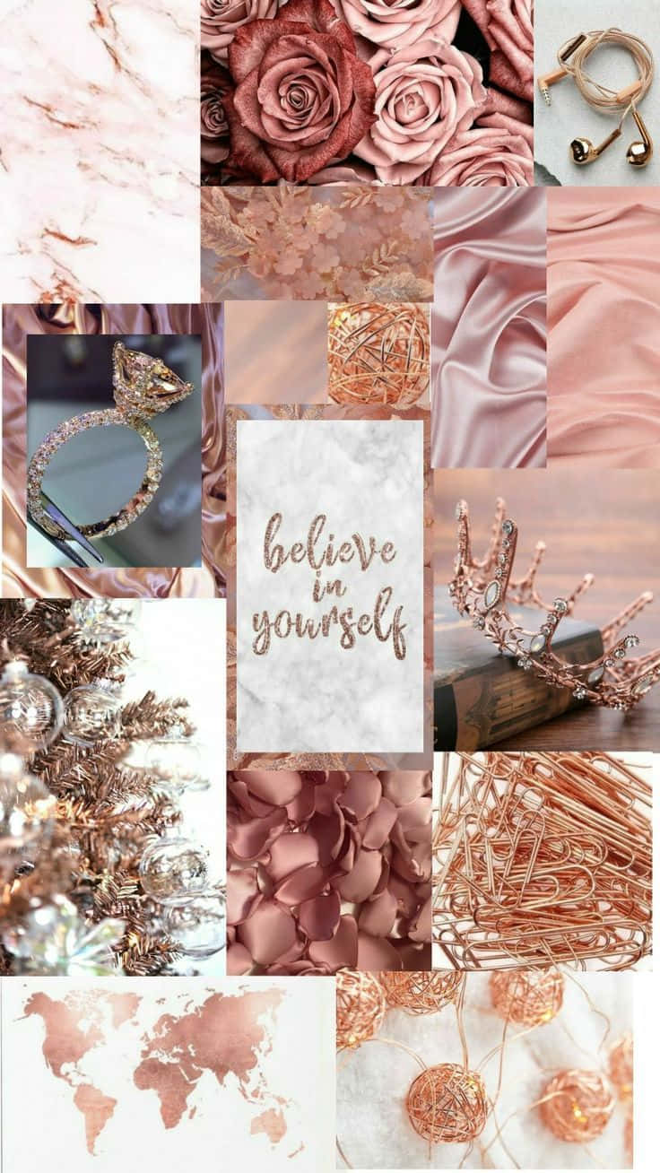 Pink Rose Gold, rose gold, roses, HD Phone Wallpaper