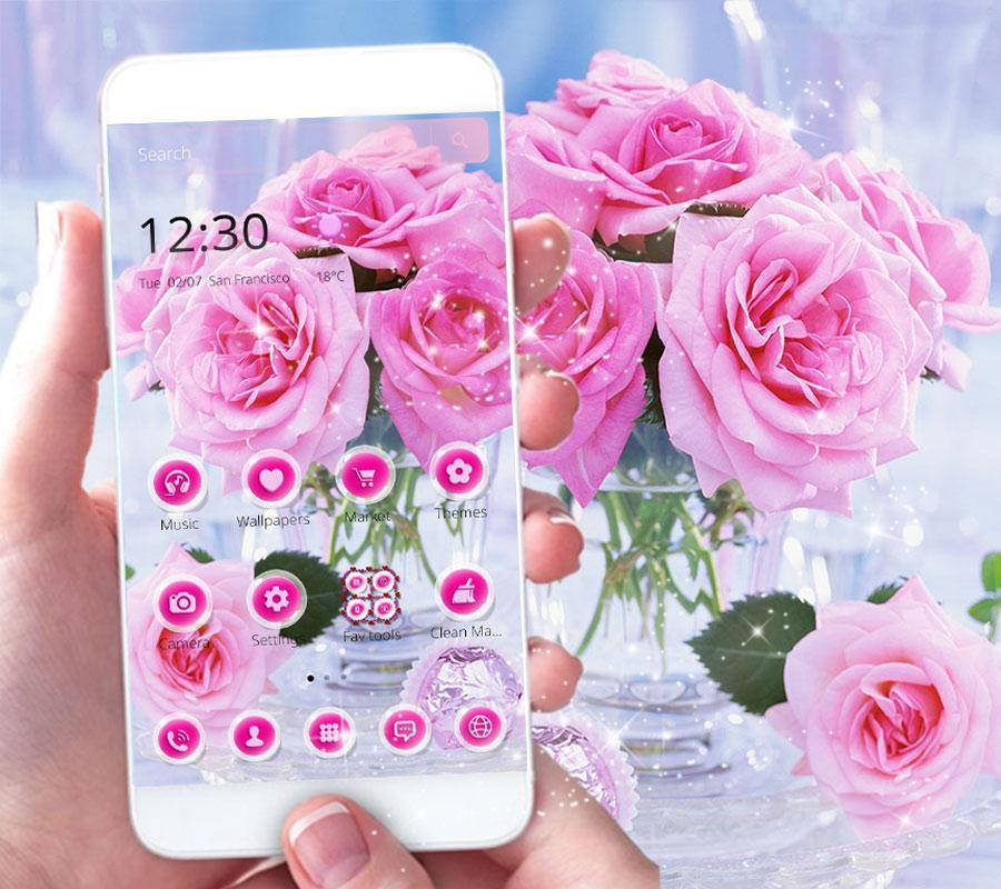 pink roses, smartphone, pink rose wallpaper, SD Desktop Wallpaper