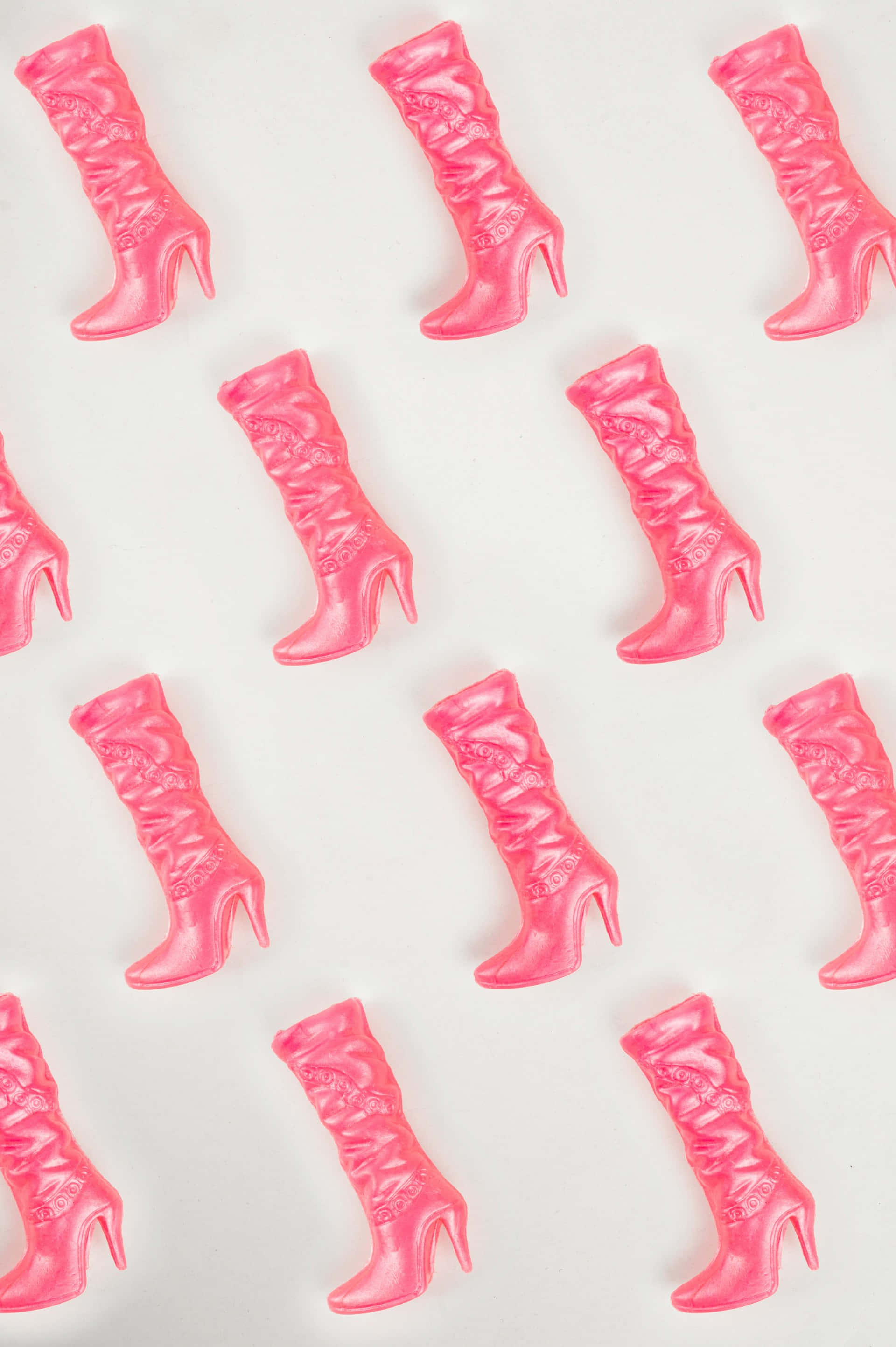 Pink High Heel Boots Pattern, vibrant pink, toy boots, 2K Phone Wallpaper