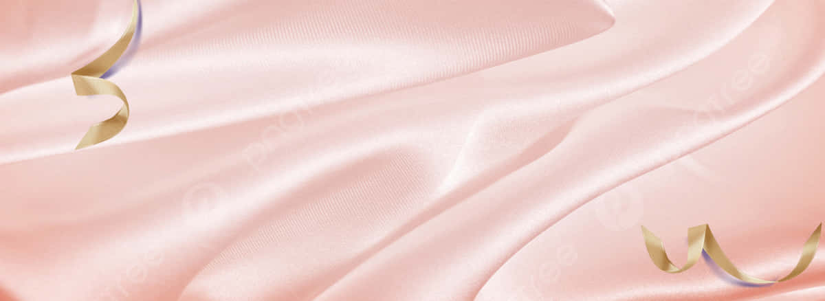 pink satin, gold lettering, golden ribbons, SD Desktop Wallpaper