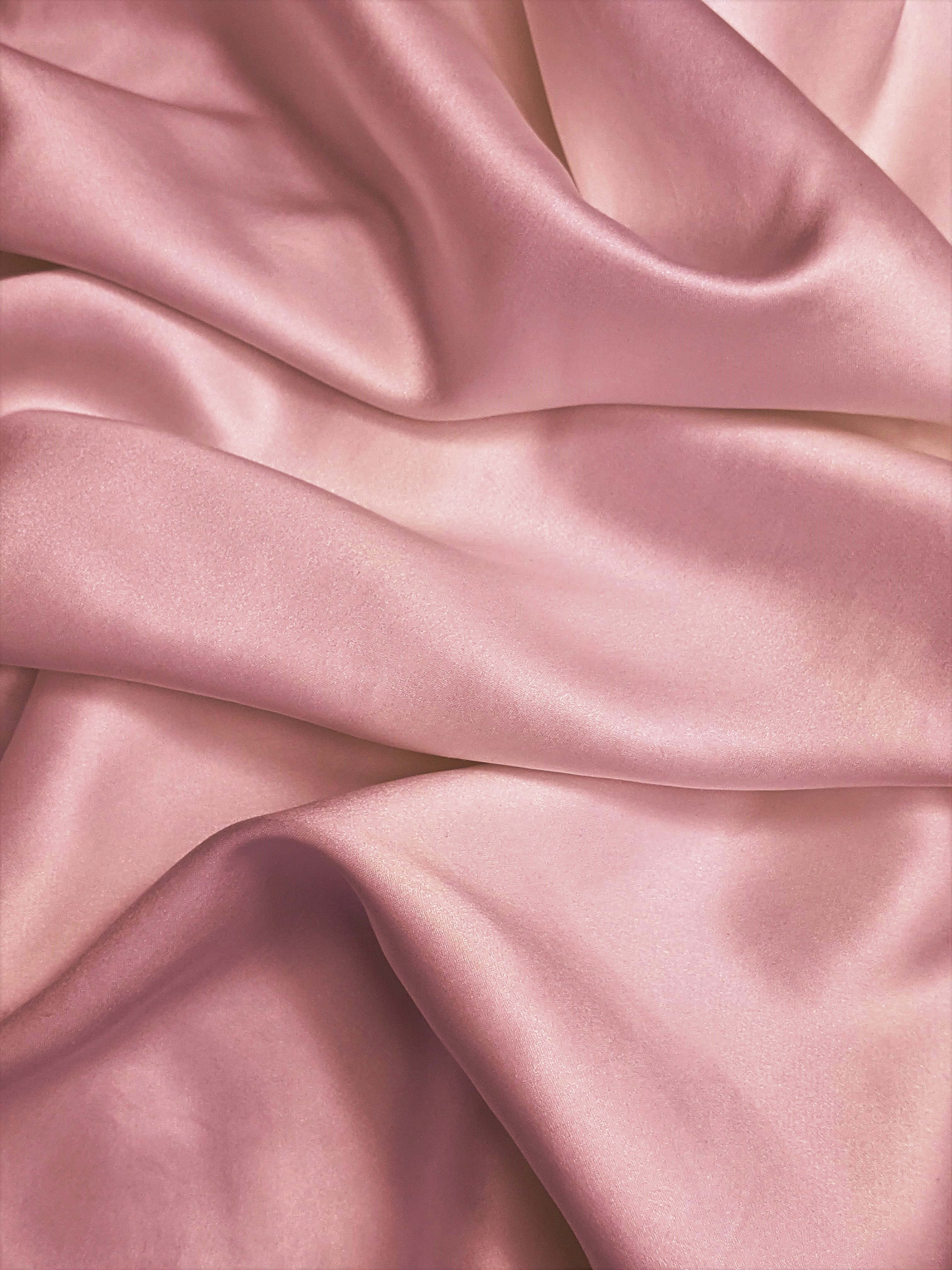 Pink Silk Aesthetic, soft pink satin fabric, gentle folds, 4K Phone Wallpaper