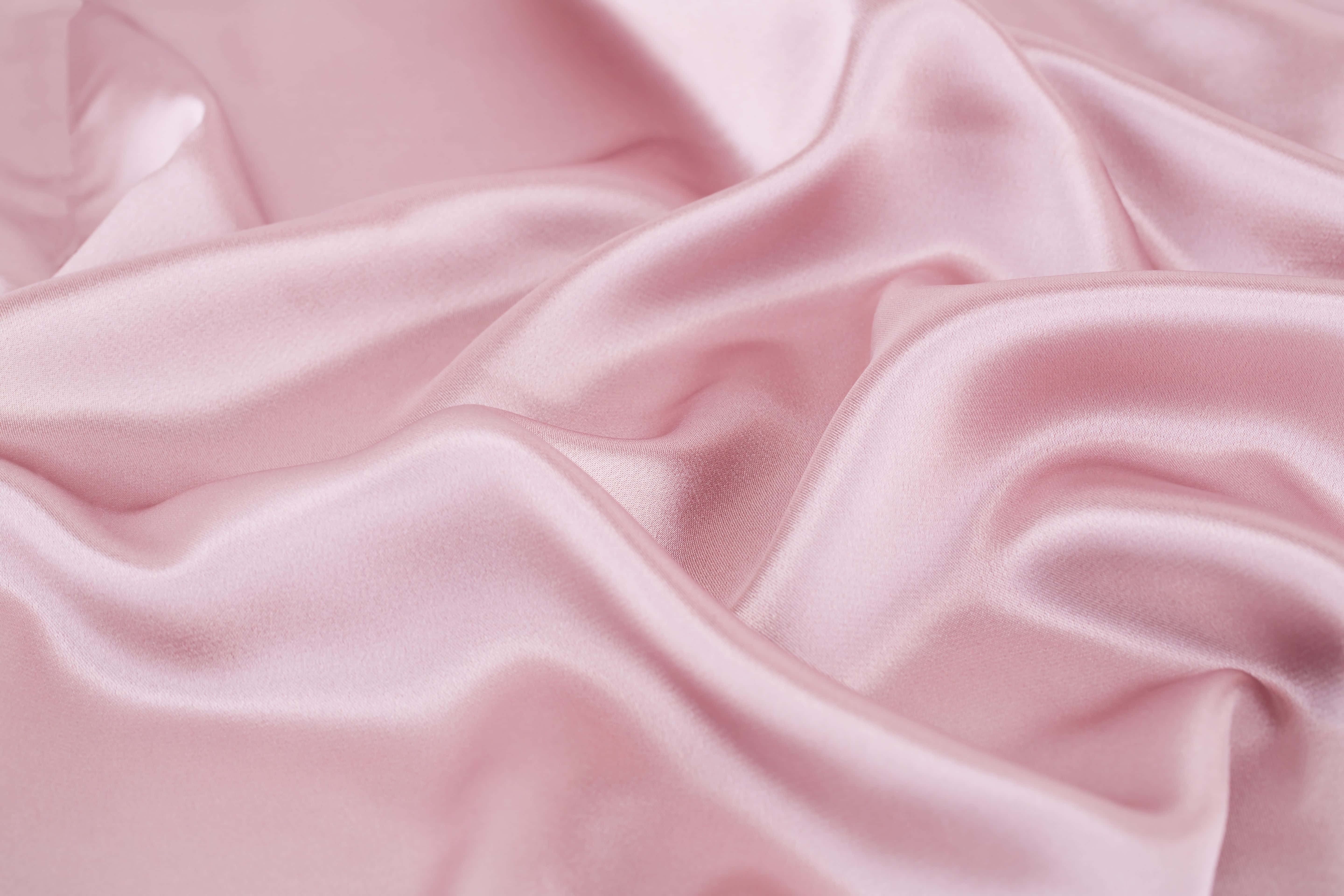 Pastel Rose, Soft pink satin fabric, gentle folds, 5K Desktop Wallpaper
