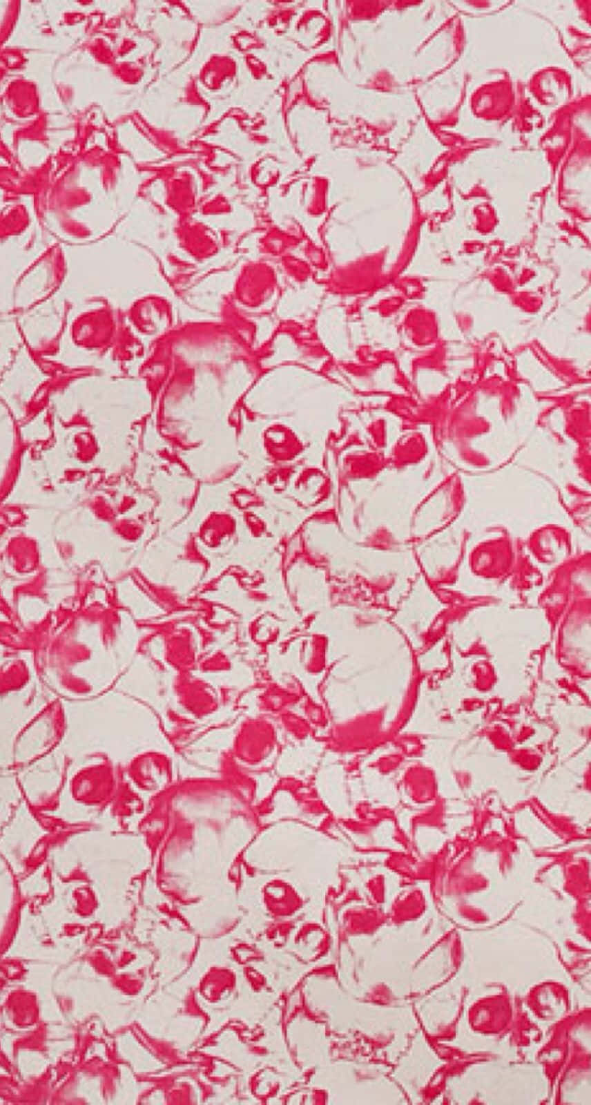 pink skull, velvety backdrop, repeating pattern, HD Phone Wallpaper