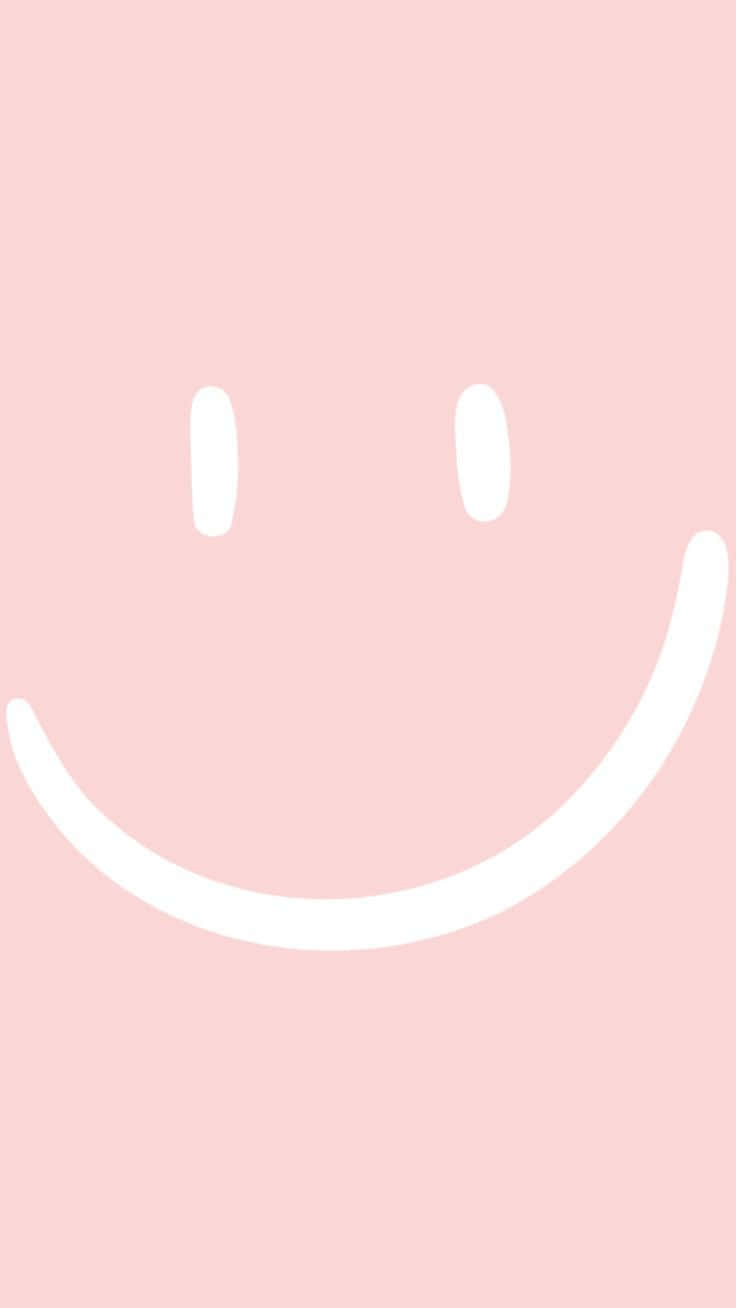 Pink Smiley Face, white smiley face, simple eyes, HD Phone Wallpaper