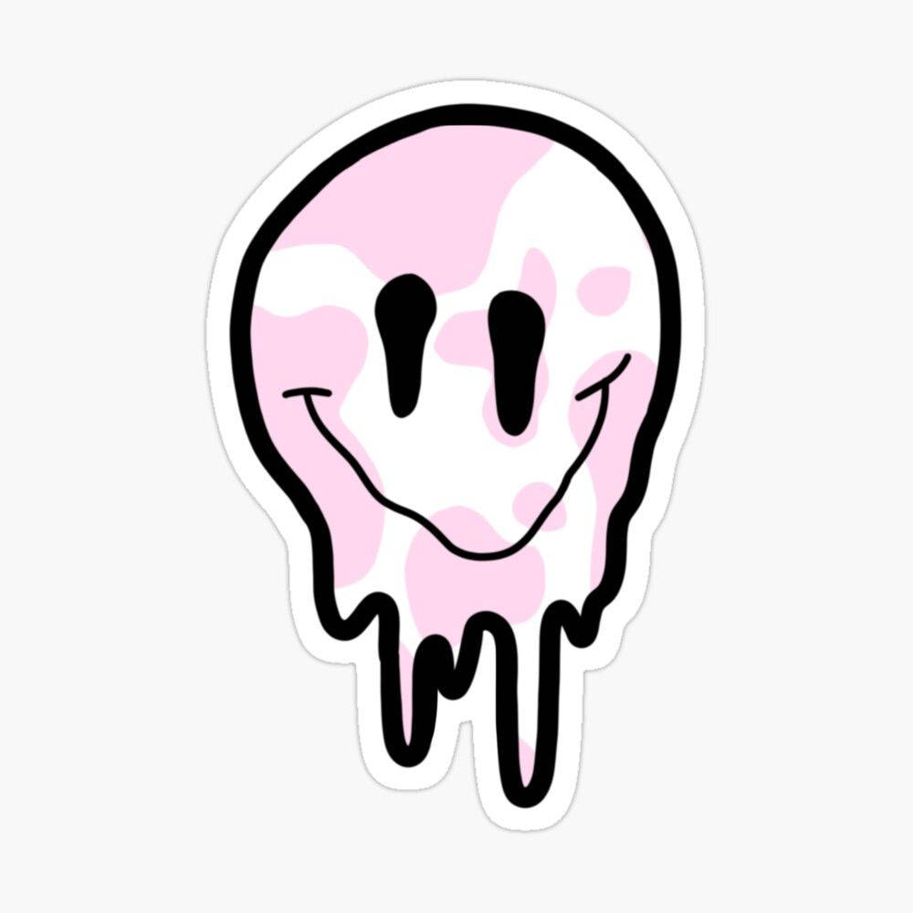 pink, white cow-print, skull sticker, SD Desktop Wallpaper