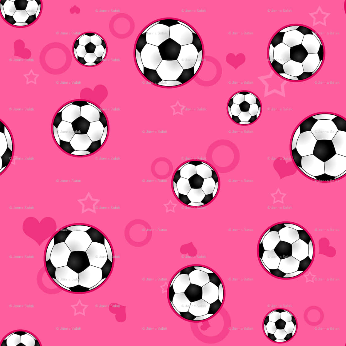 pink sports, soccer balls, pink background, SD Desktop Wallpaper