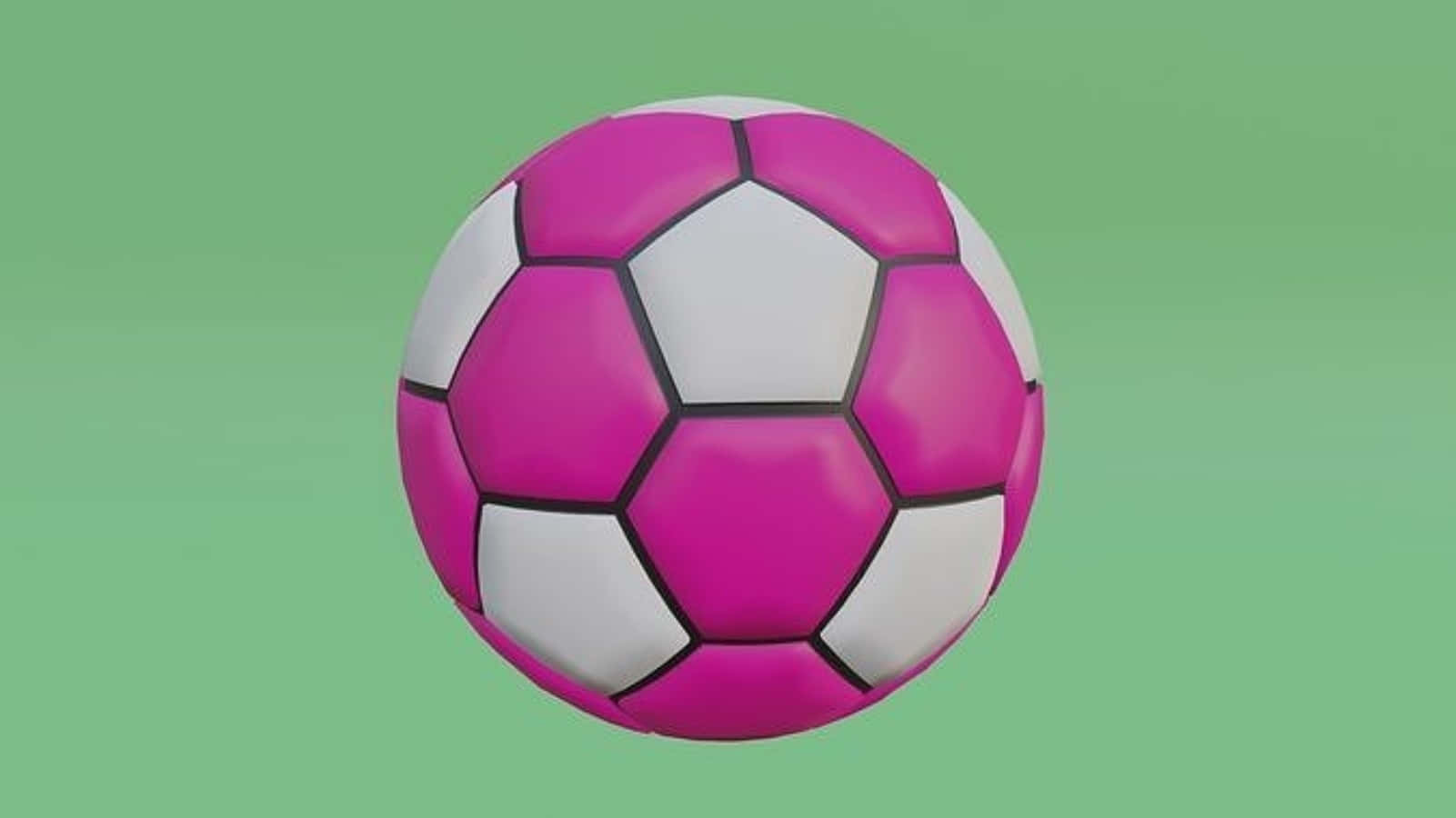 pink soccer ball, vibrant pink, white, HD Desktop Wallpaper