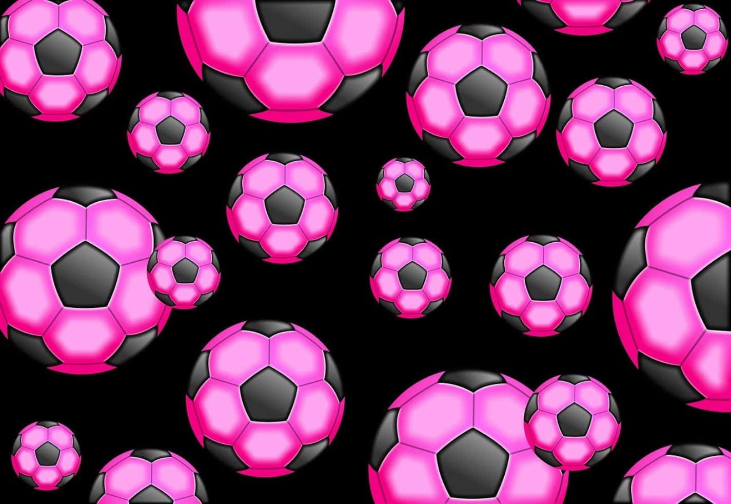 pink soccer ball, grass field, vibrant pink, HD Desktop Wallpaper