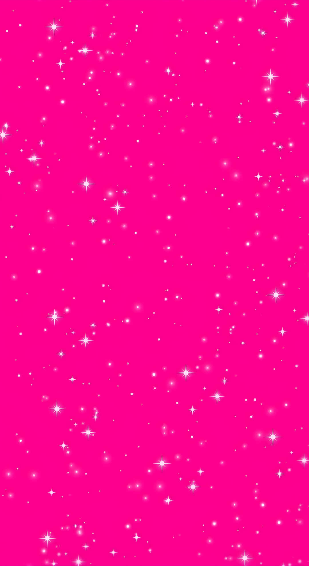 Pink Sparkle, vibrant pink, white starburst sparkles, Full HD Phone Wallpaper