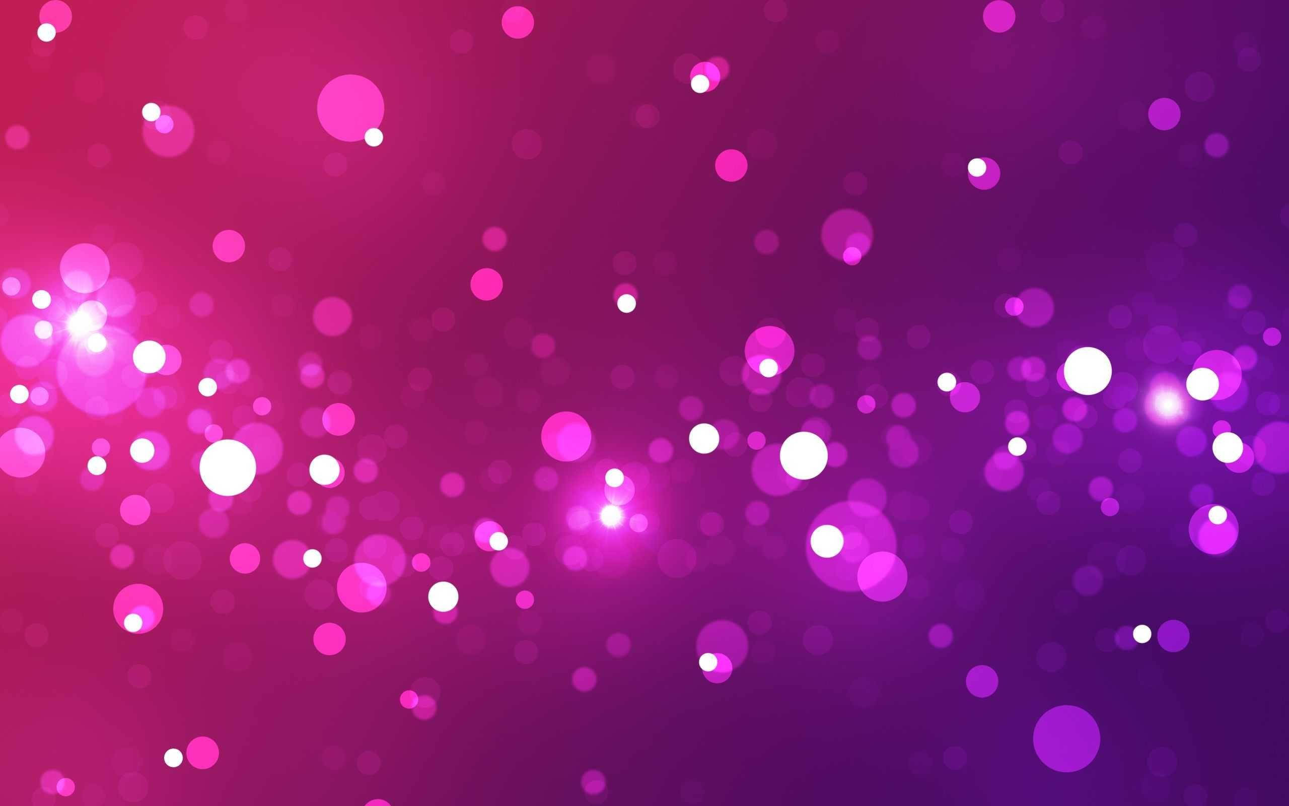 pink, purple, glowing bokeh lights, 2K Desktop Wallpaper