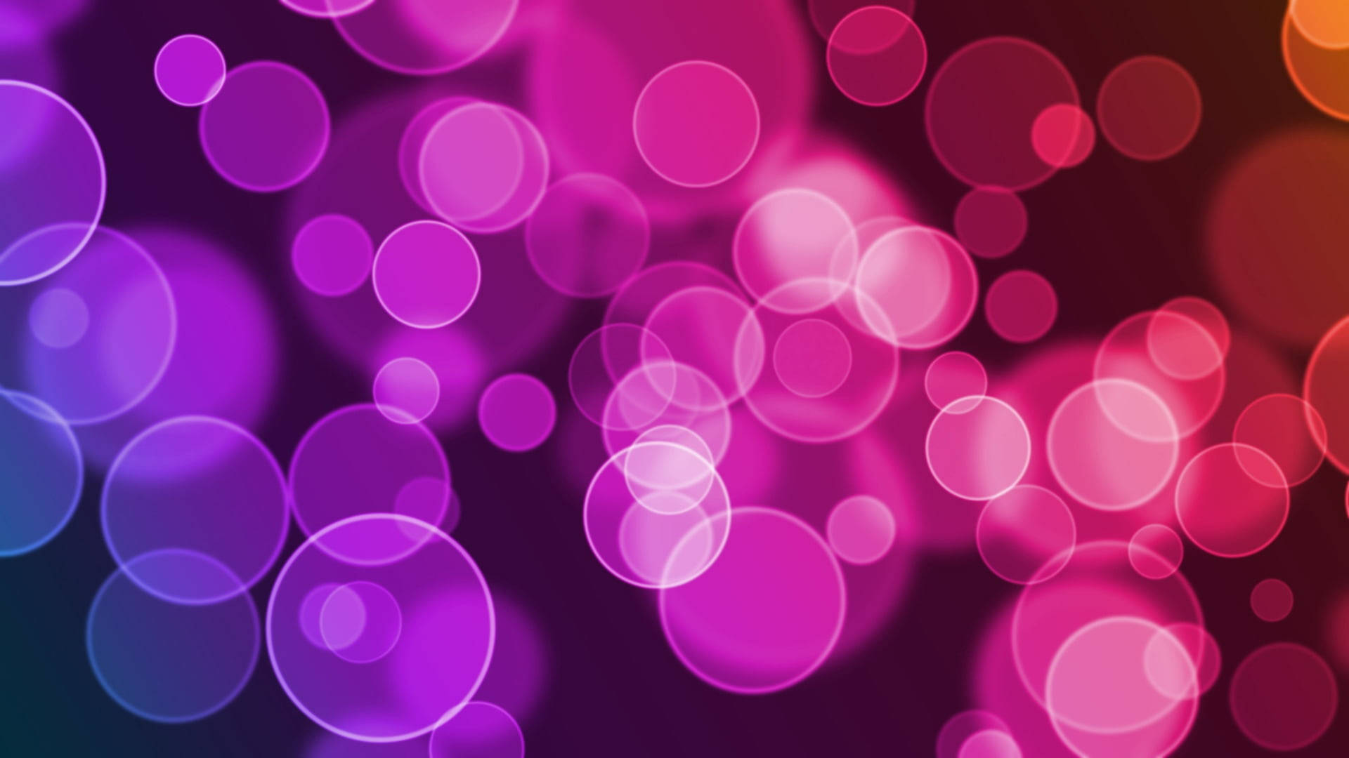 Pink Sparkle, blurry pink circular sparkles, gradient purple pink and orange, Full HD Desktop Wallpaper