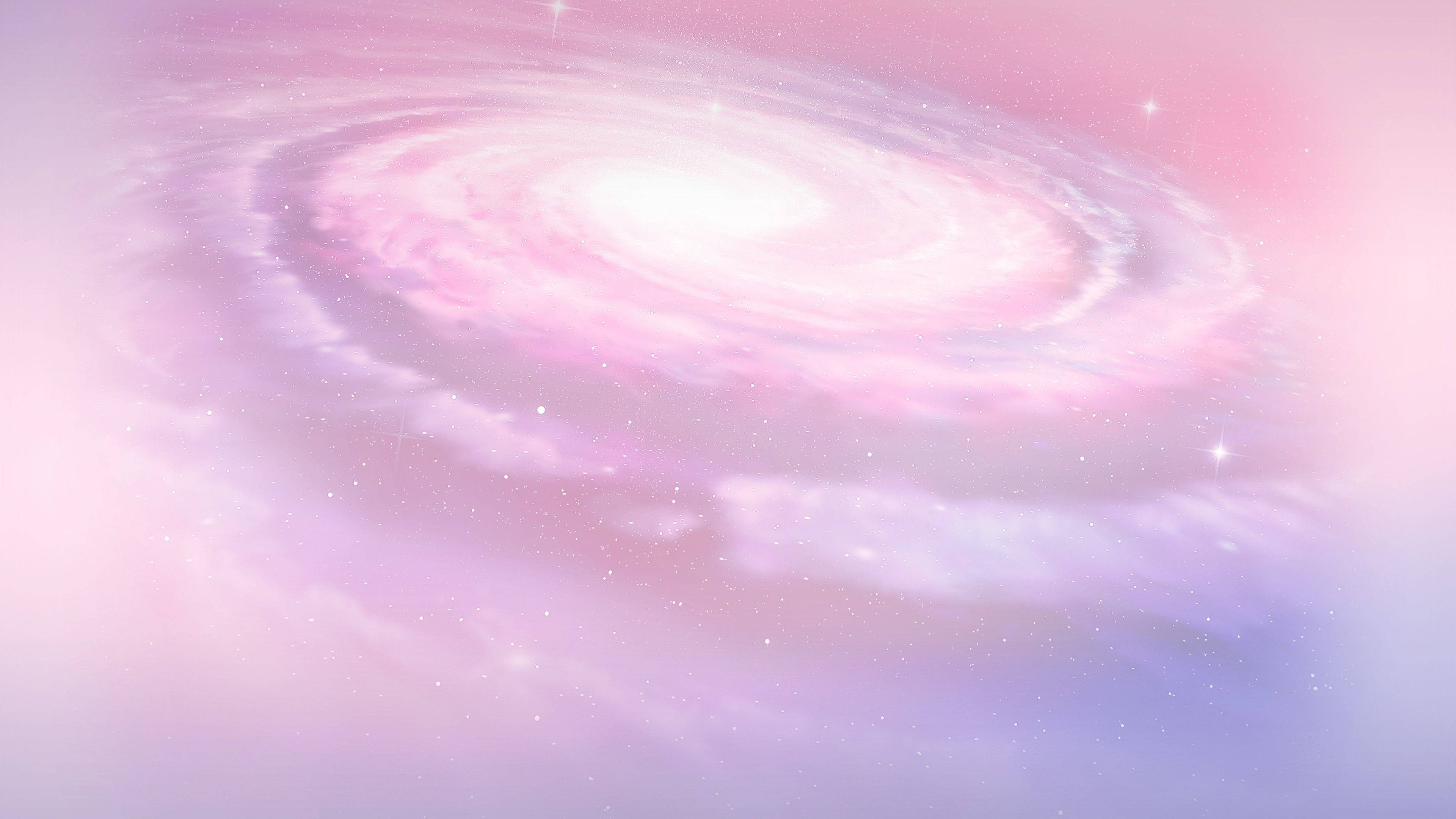 Pink Orbit Cloud Sparkle, pink and purple spiral galaxy, glowing stars, 4K Desktop Wallpaper