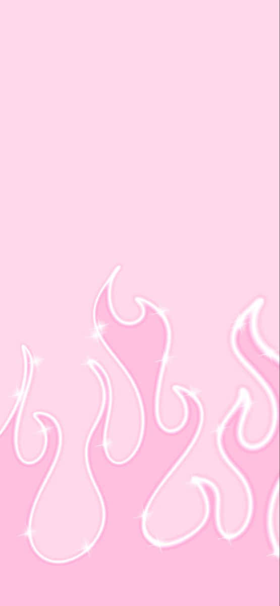 pink flames, glowing white flame outlines, sparkles, SD Phone Wallpaper