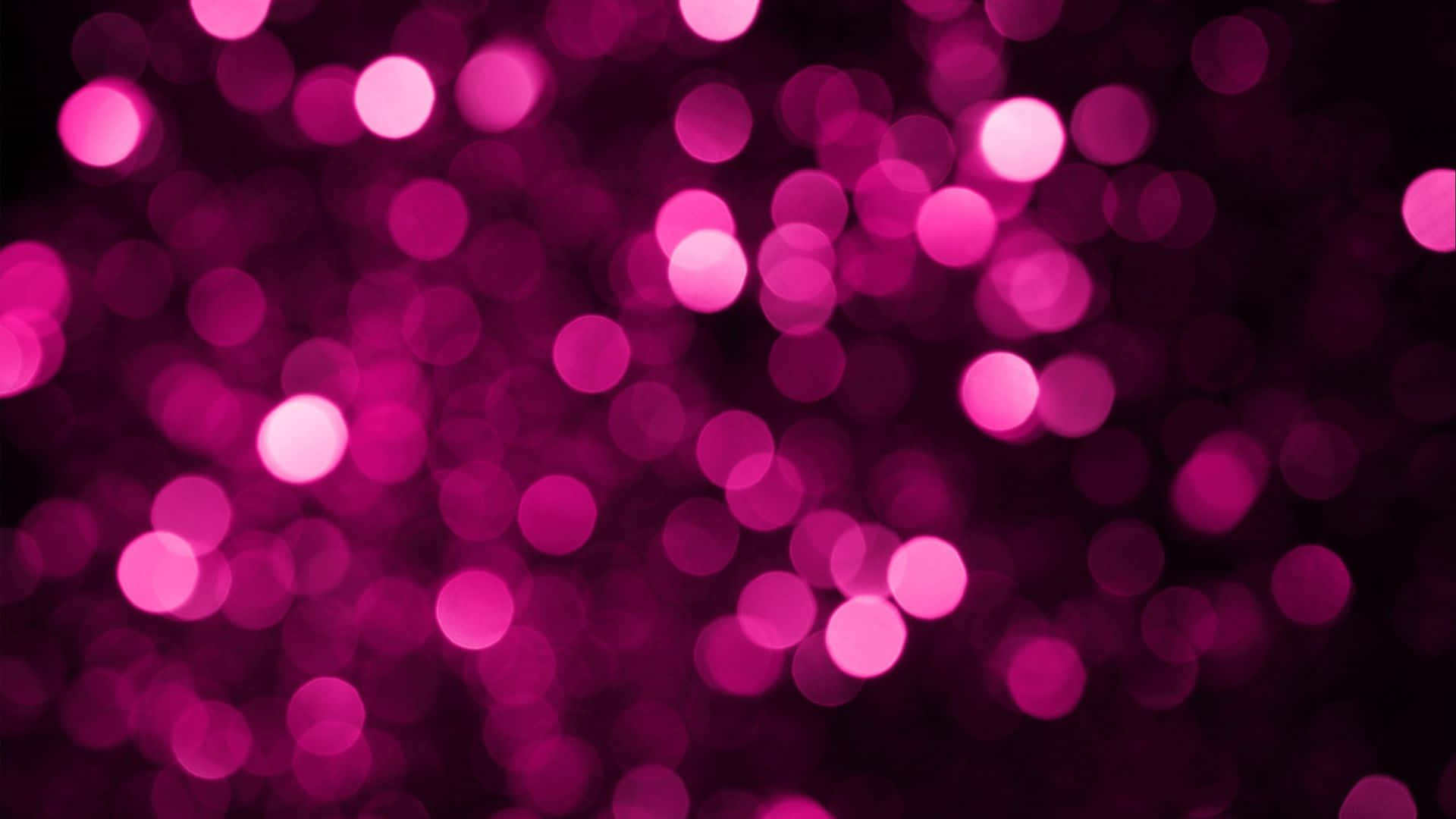 Pink Sparkles, glowing pink bokeh lights, dark background, Full HD Desktop Wallpaper