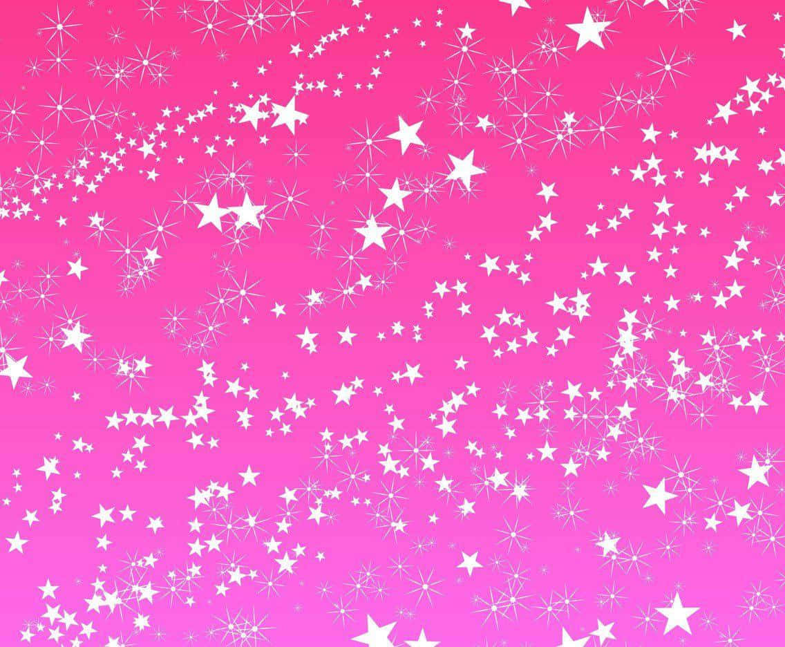 Pink Sparkles, vibrant pink gradient, white starburst patterns, SD Desktop Wallpaper