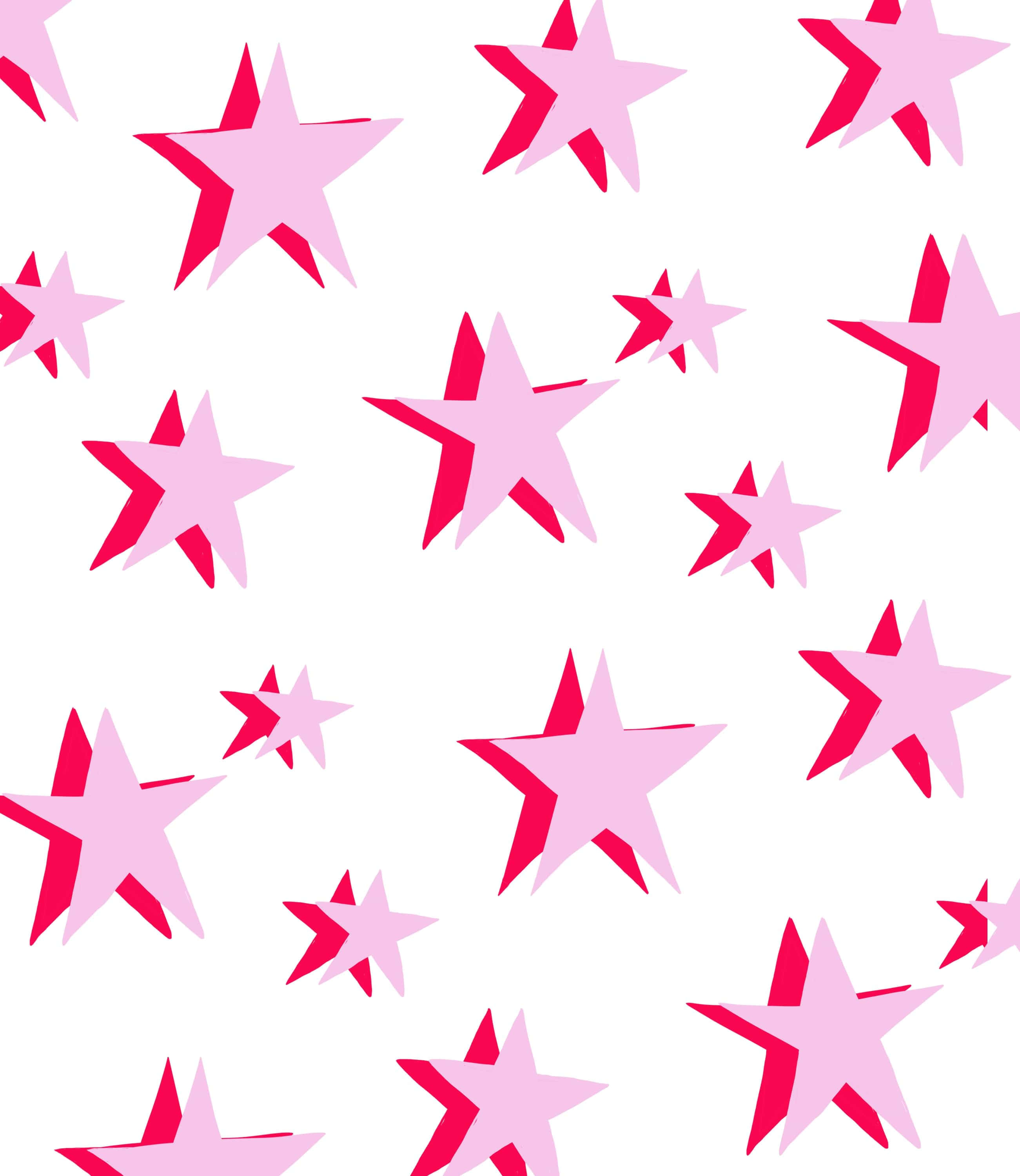 pink stars, pink, red stars, 2K Phone Wallpaper